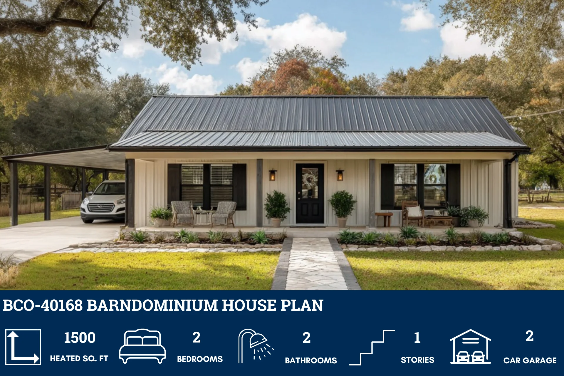BCO-40168 Barndominium House Plan - Image 2