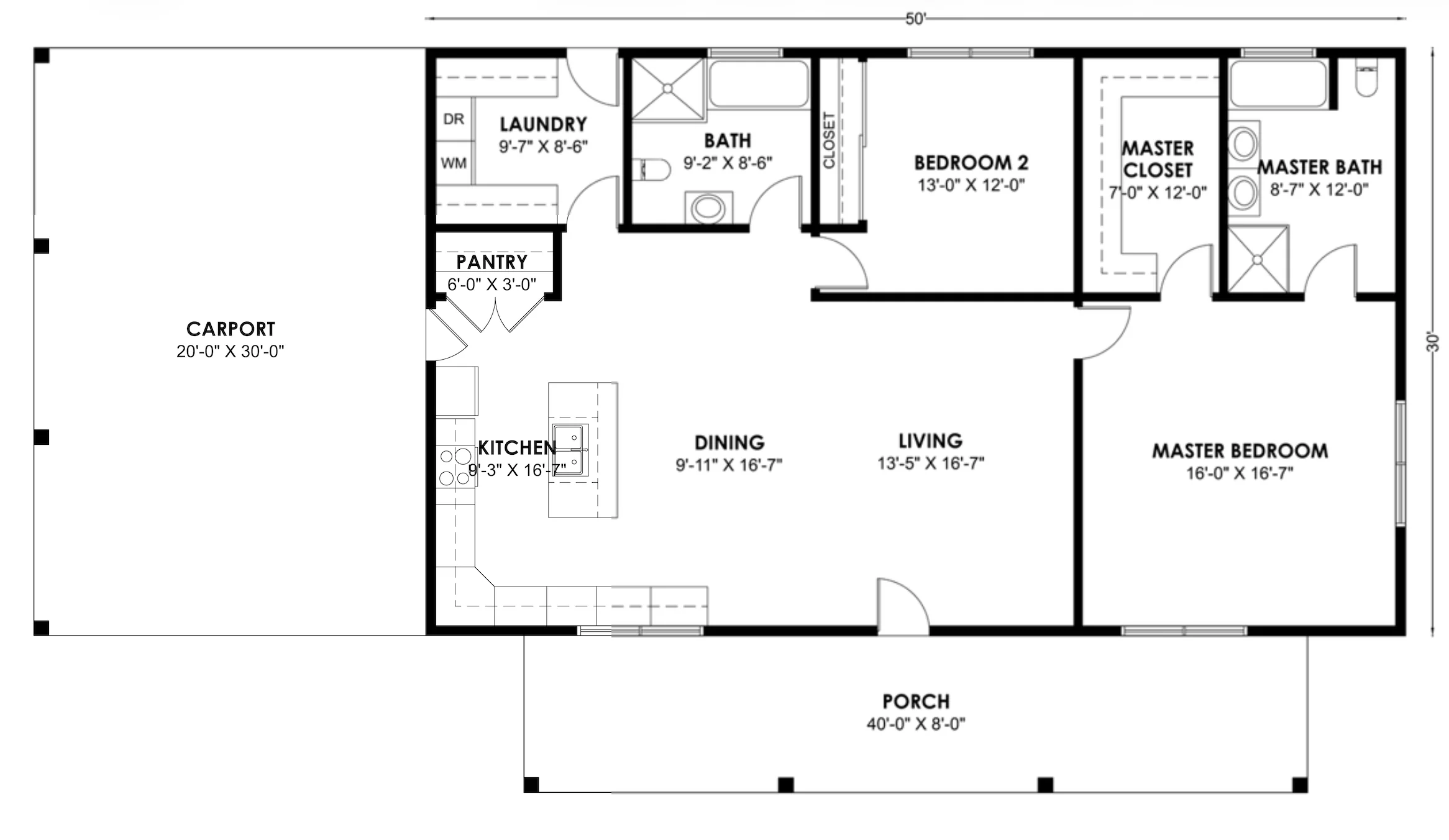 BCO-40168 Barndominium House Plan - Image 3