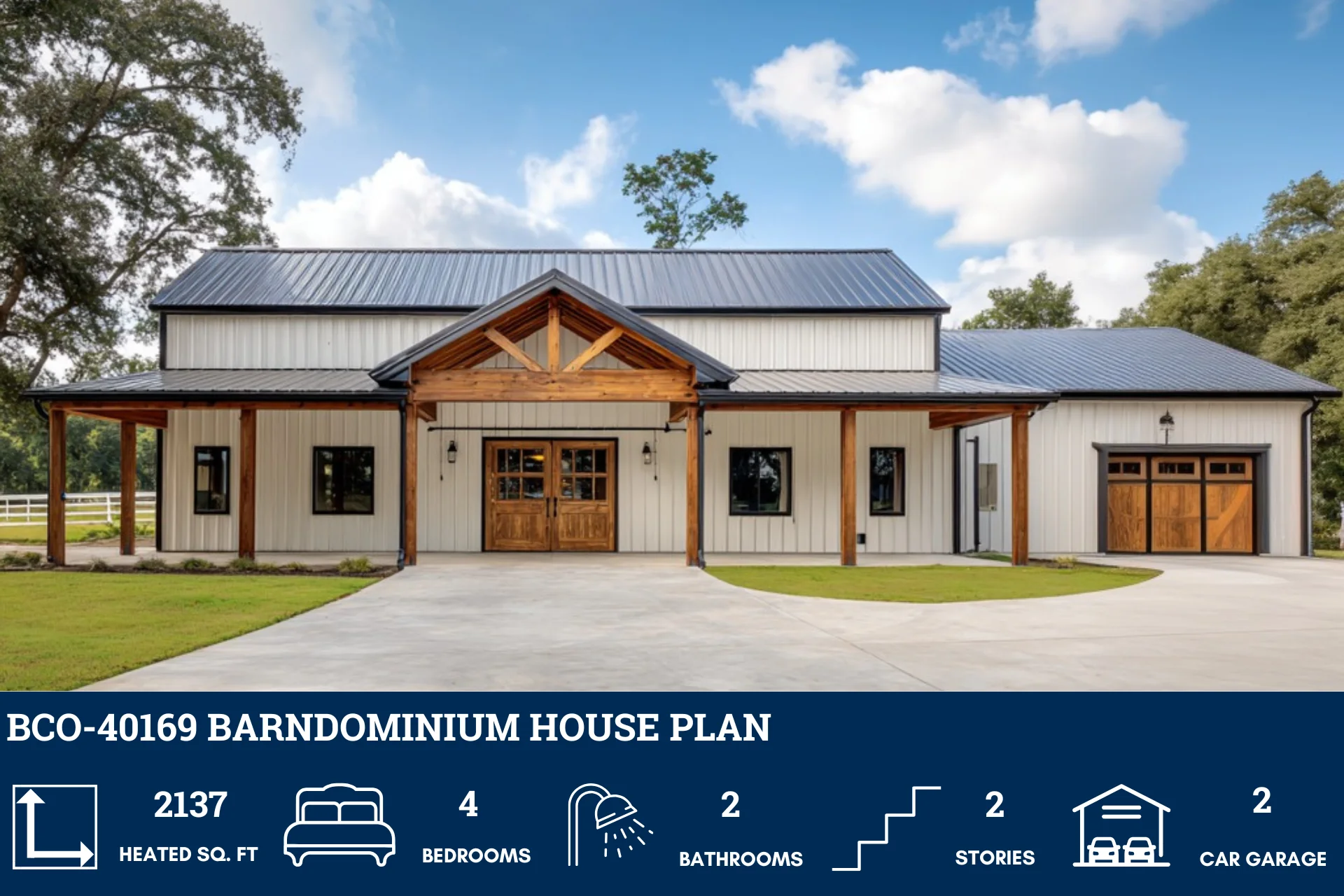 BCO-40169 Barndominium House Plan - Image 2
