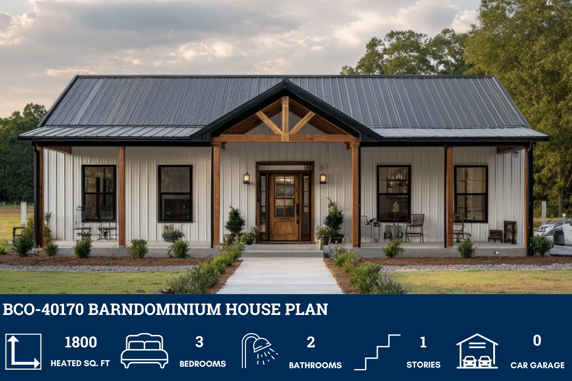 BCO-40170 Barndominium House Plan - Image 2
