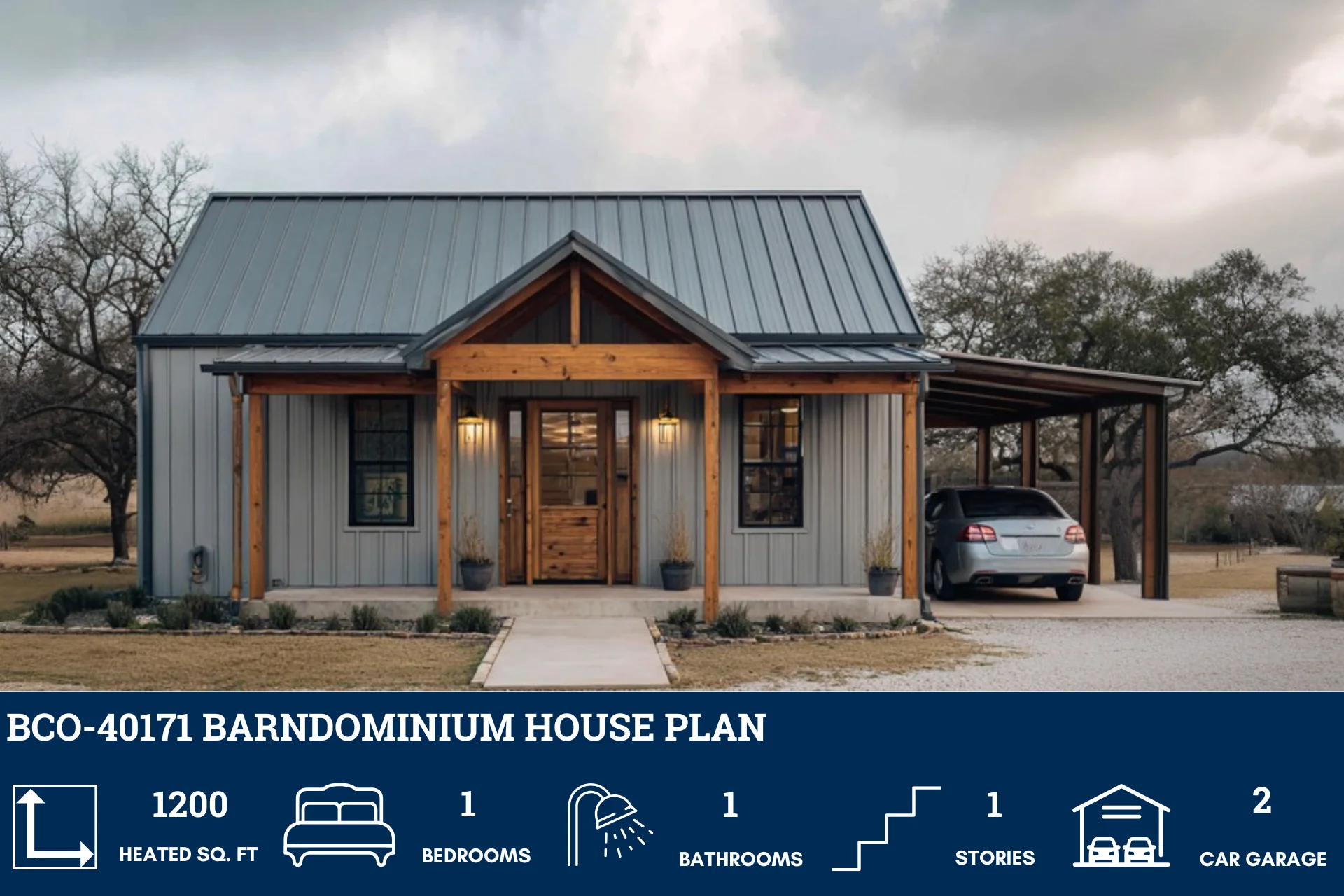 BCO-40171 Barndominium House Plan - Image 2