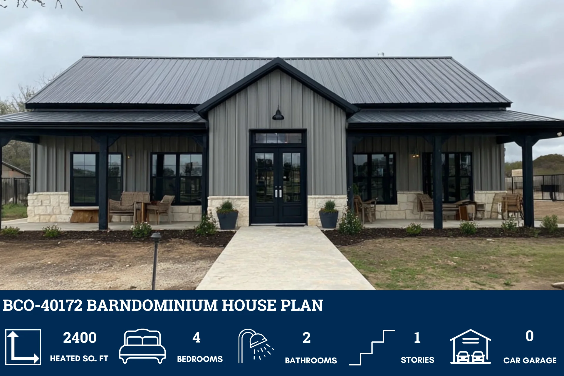 BCO-40172 Barndominium House Plan - Image 2