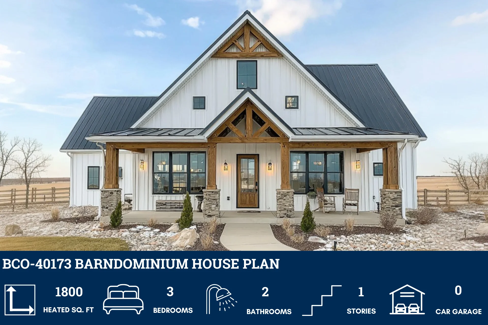 BCO-40173 Barndominium House Plan - Image 2