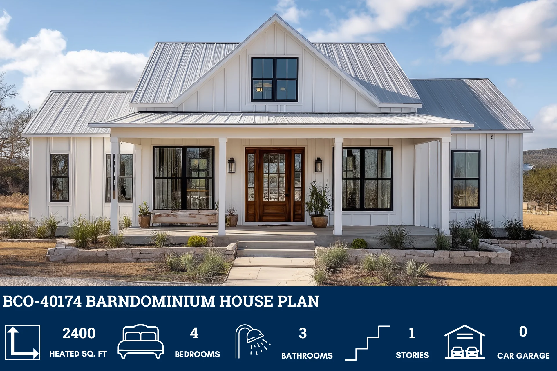 BCO-40174 Barndominium House Plan - Image 2