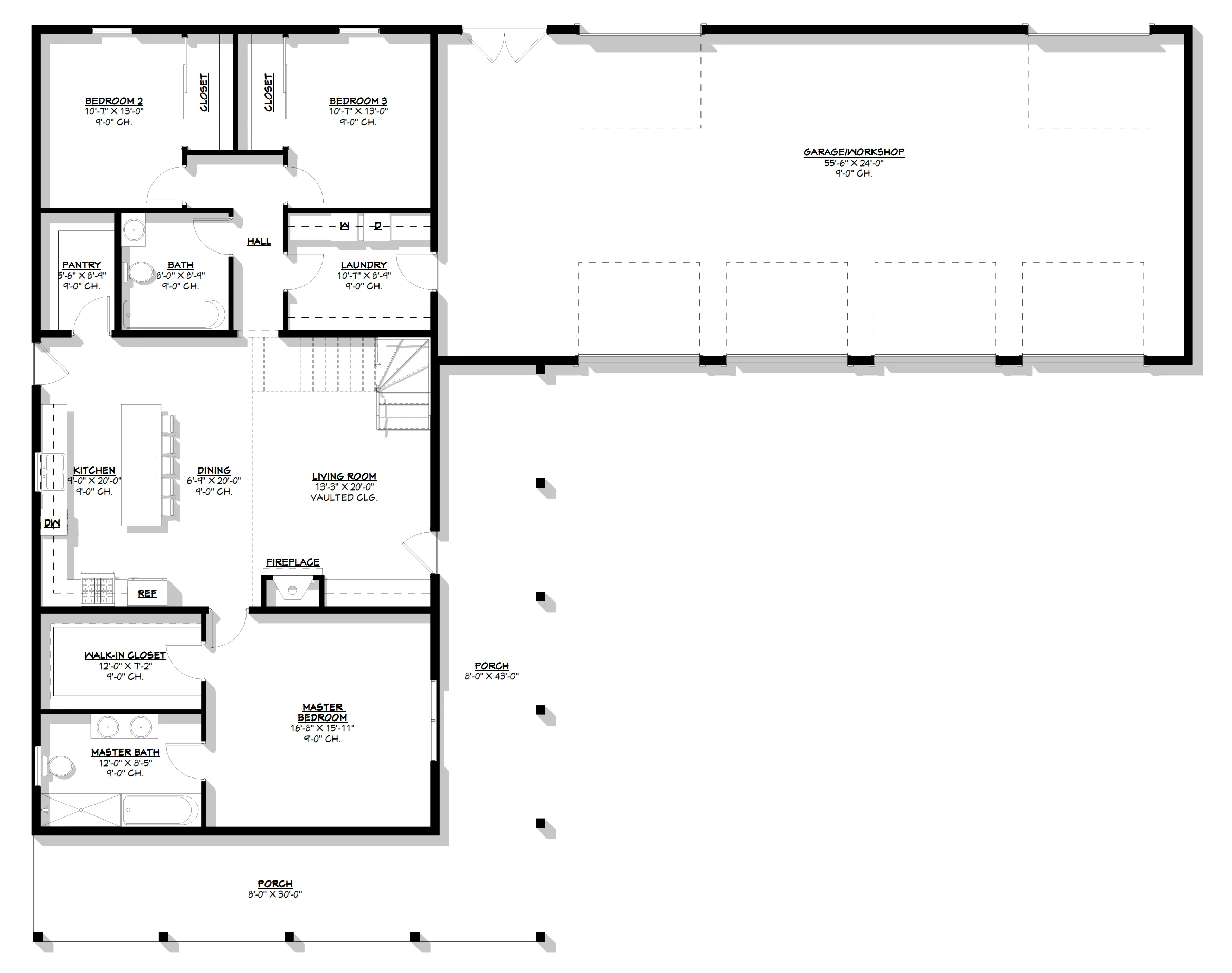 BCO-40176 Spencer Barndominium House Plan - Image 17