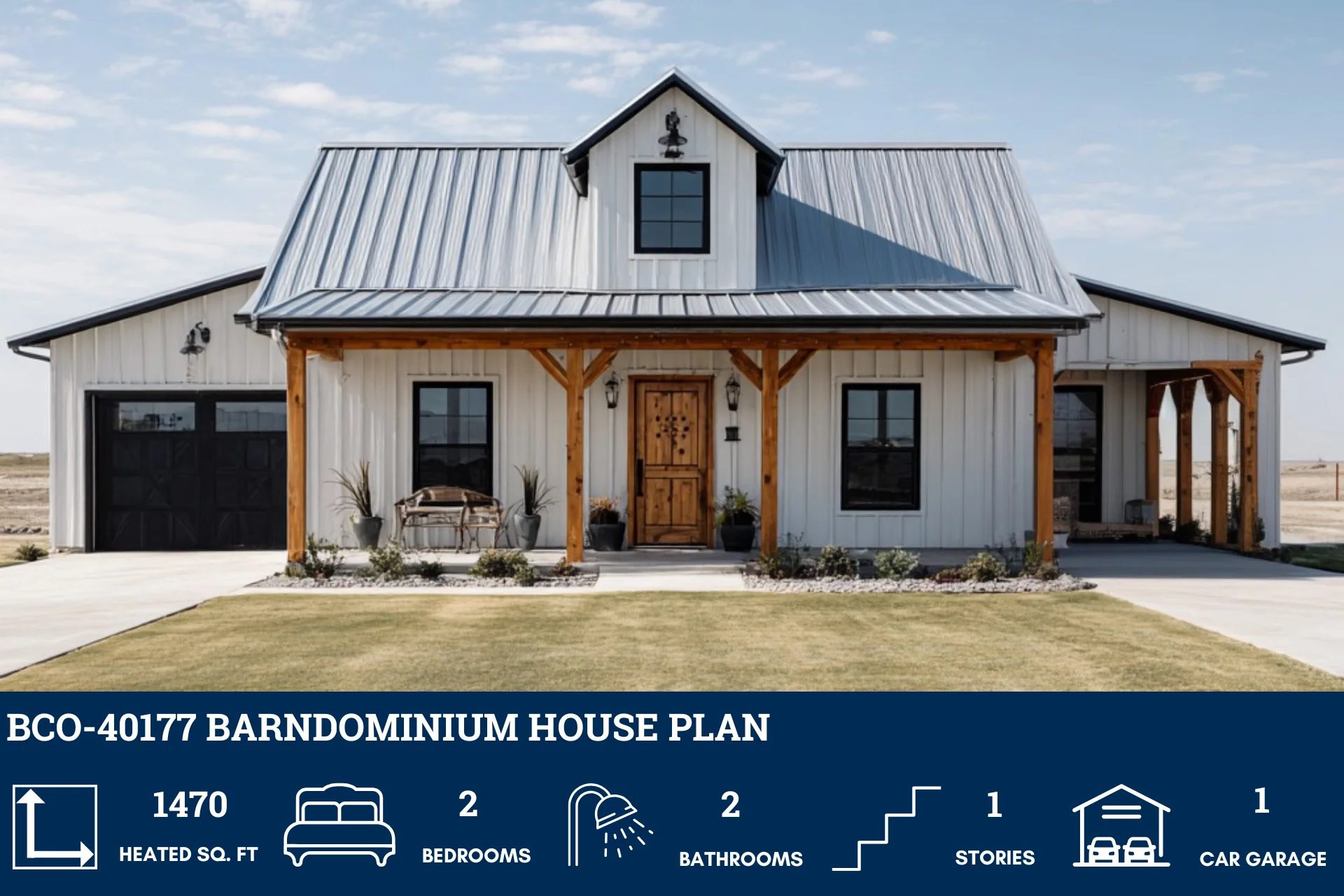 BCO-40177 Barndominium House Plan - Image 2