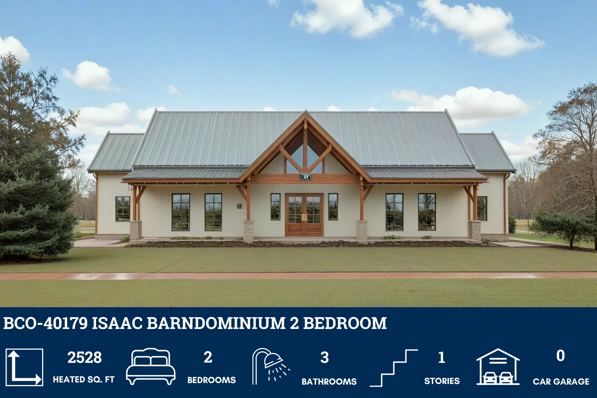 BCO-40179 Isaac Barndominium House Plan - Image 2