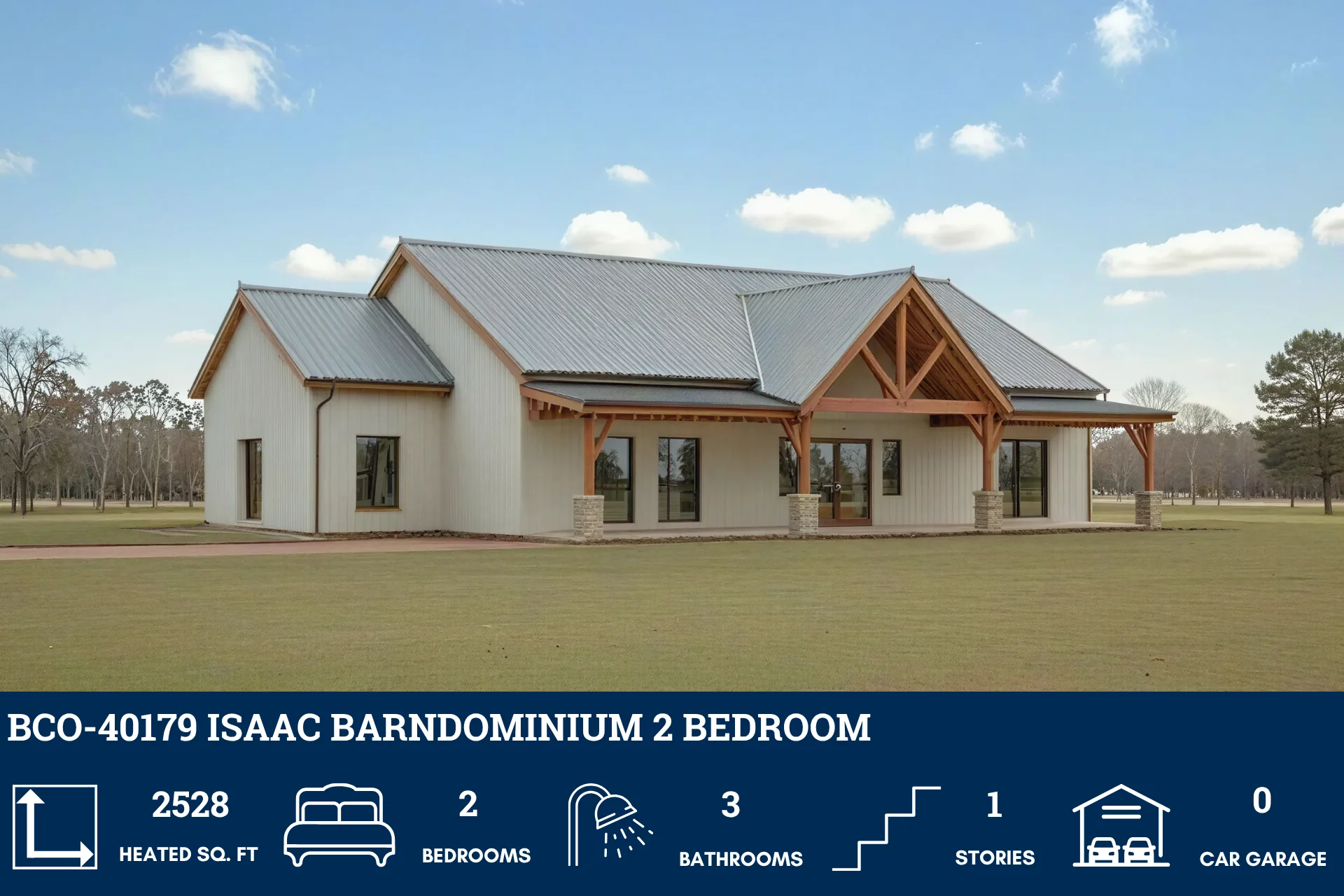 BCO-40179 Isaac Barndominium House Plan - Image 3