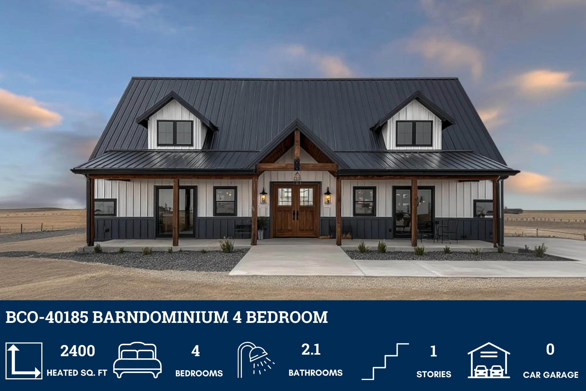 BCO-40185 Barndominium House Plan - Image 2