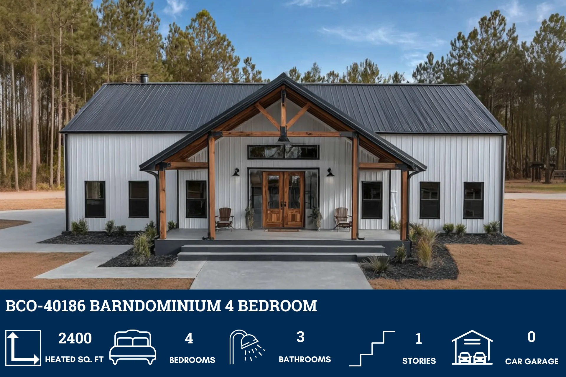 BCO-40186 Barndominium House Plan - Image 2