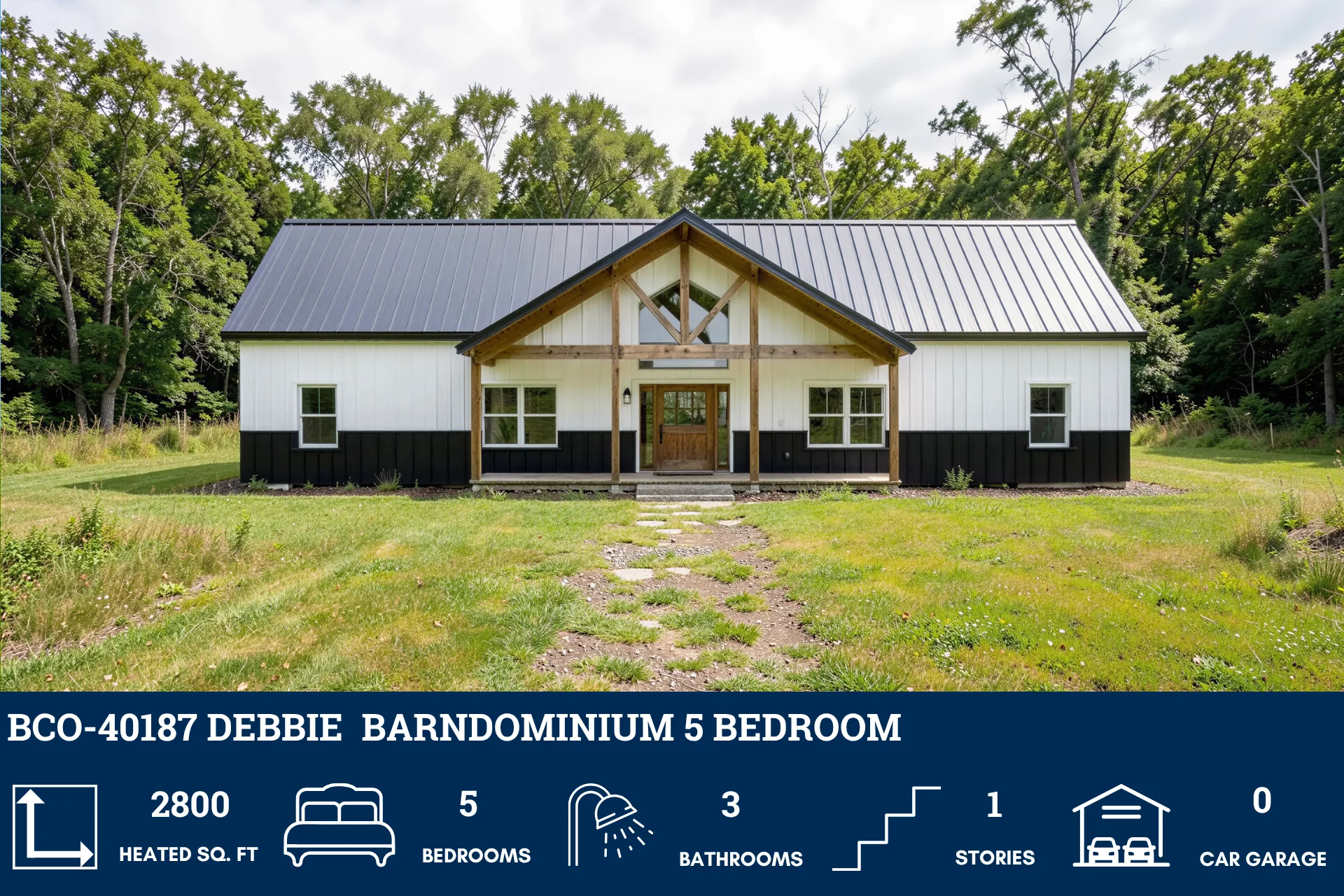 BCO-40187 Debbie Barndominium House Plan - Image 2