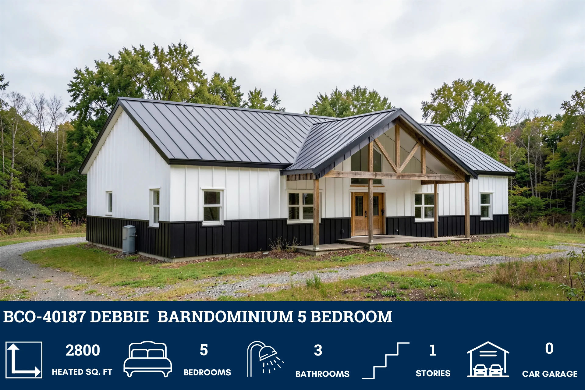 BCO-40187 Debbie Barndominium House Plan - Image 3