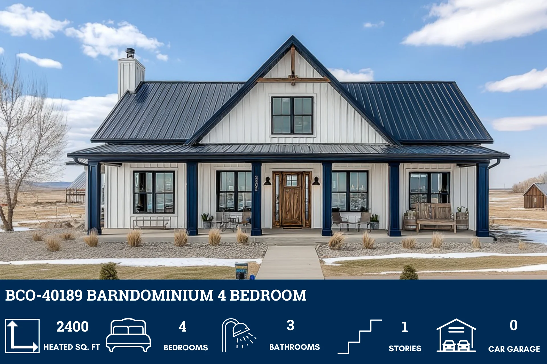 BCO-40189 Barndominium House Plan - Image 2