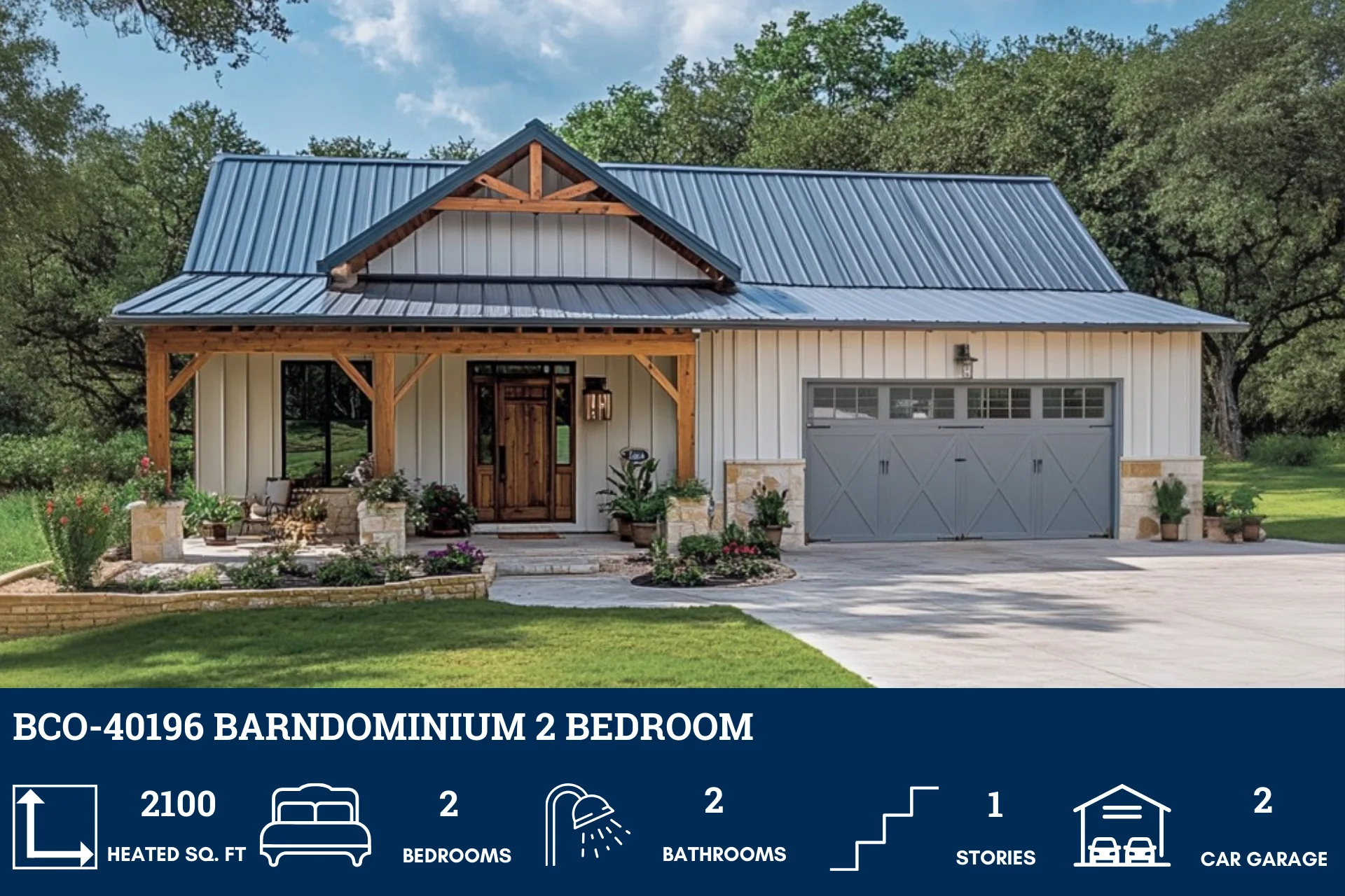 BCO-40196 Barndominium House Plan - Image 2