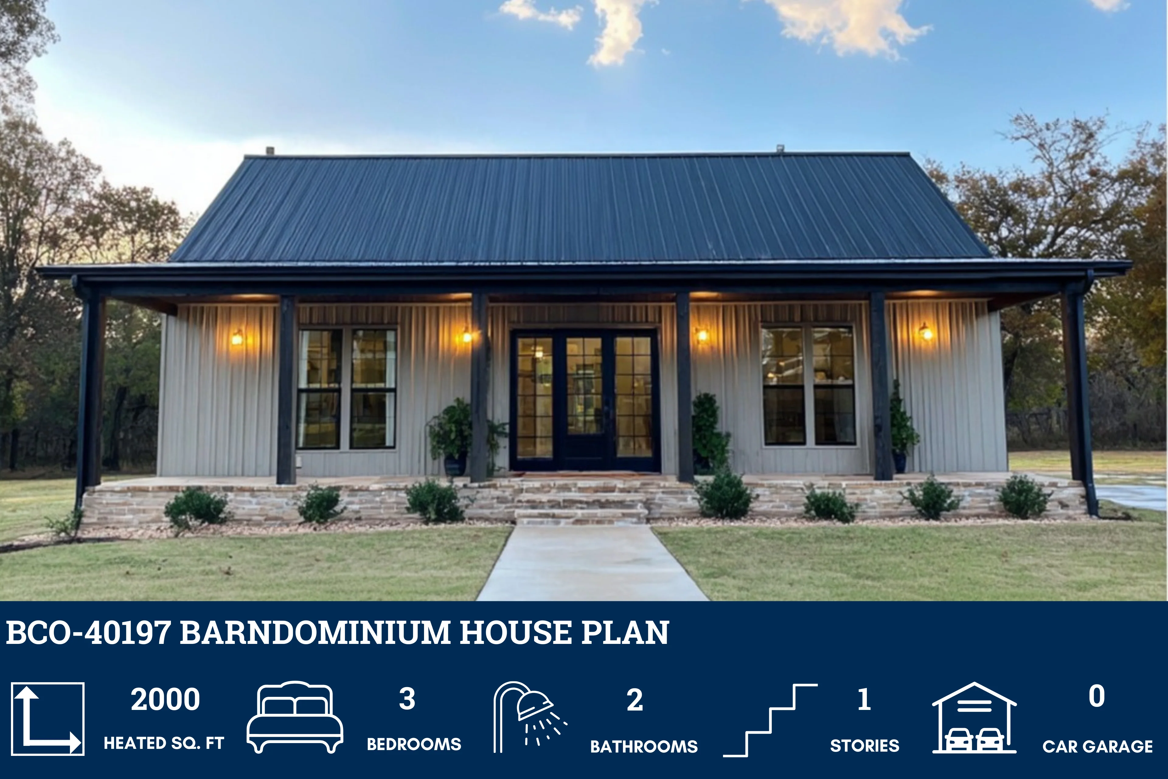 BCO-40197 Barndominium House Plan - Image 2