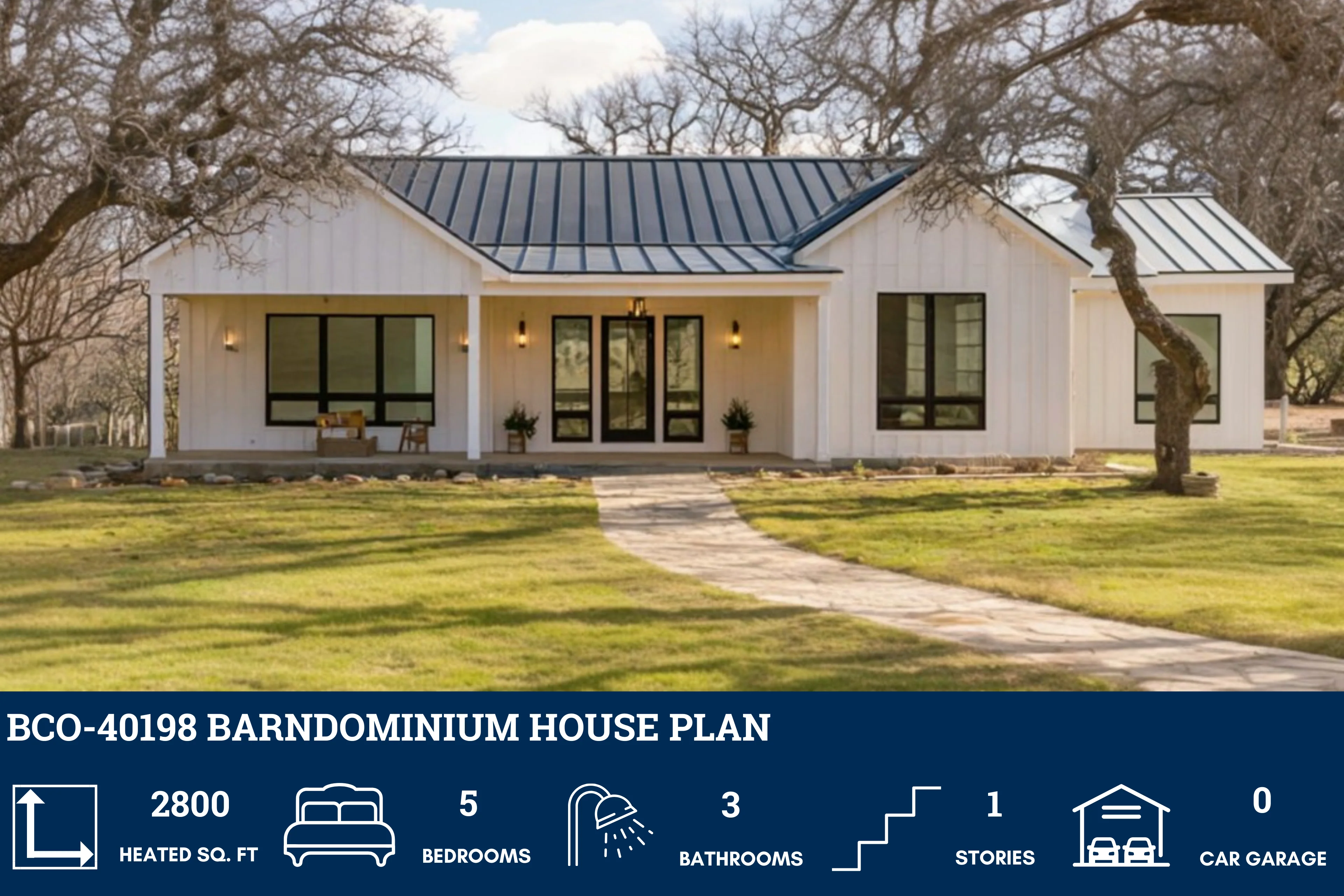 BCO-40198 Barndominium House Plan - Image 2