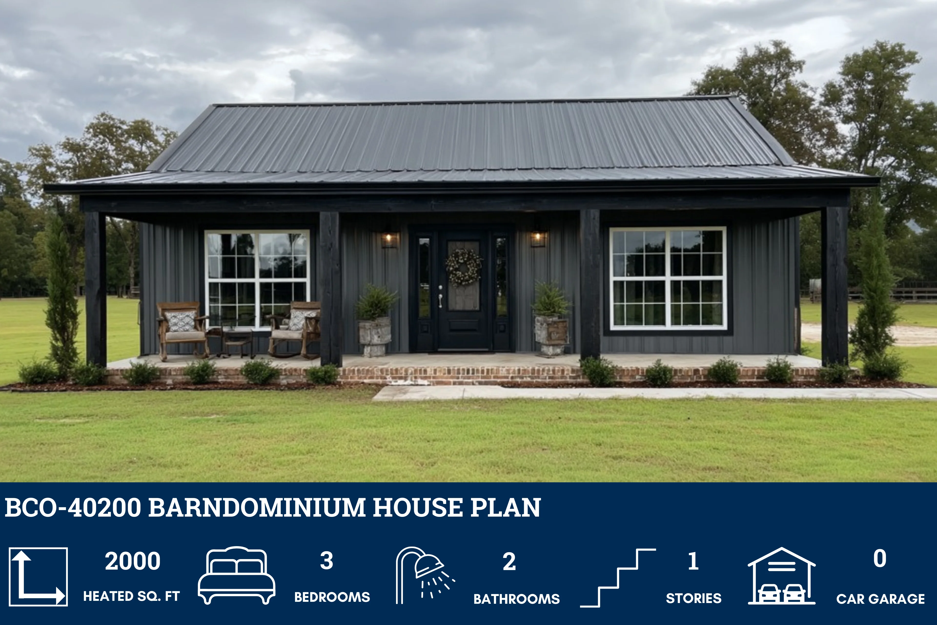 BCO-40200 Barndominium House Plan - Image 2