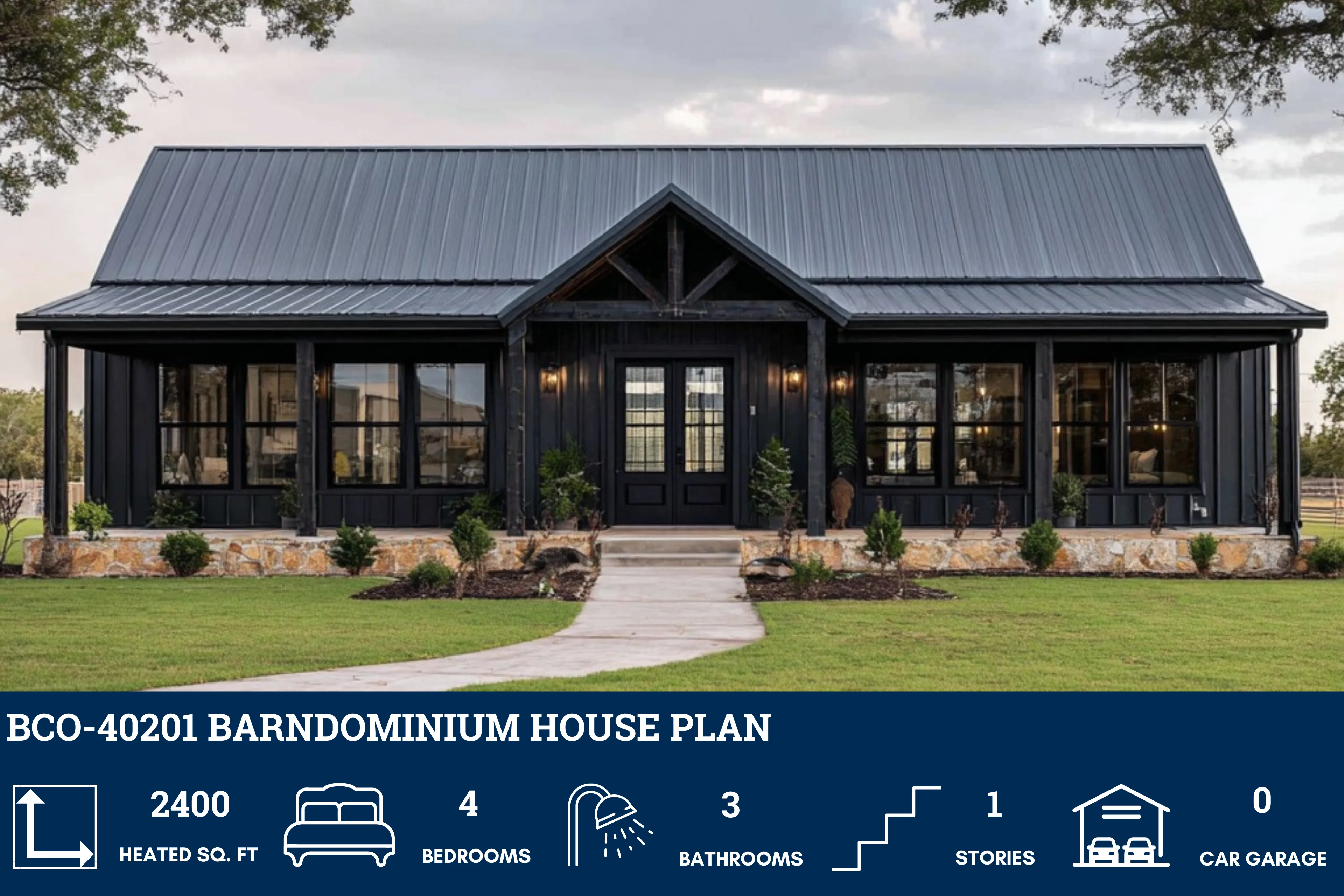 BCO-40201 Barndominium House Plan - Image 2