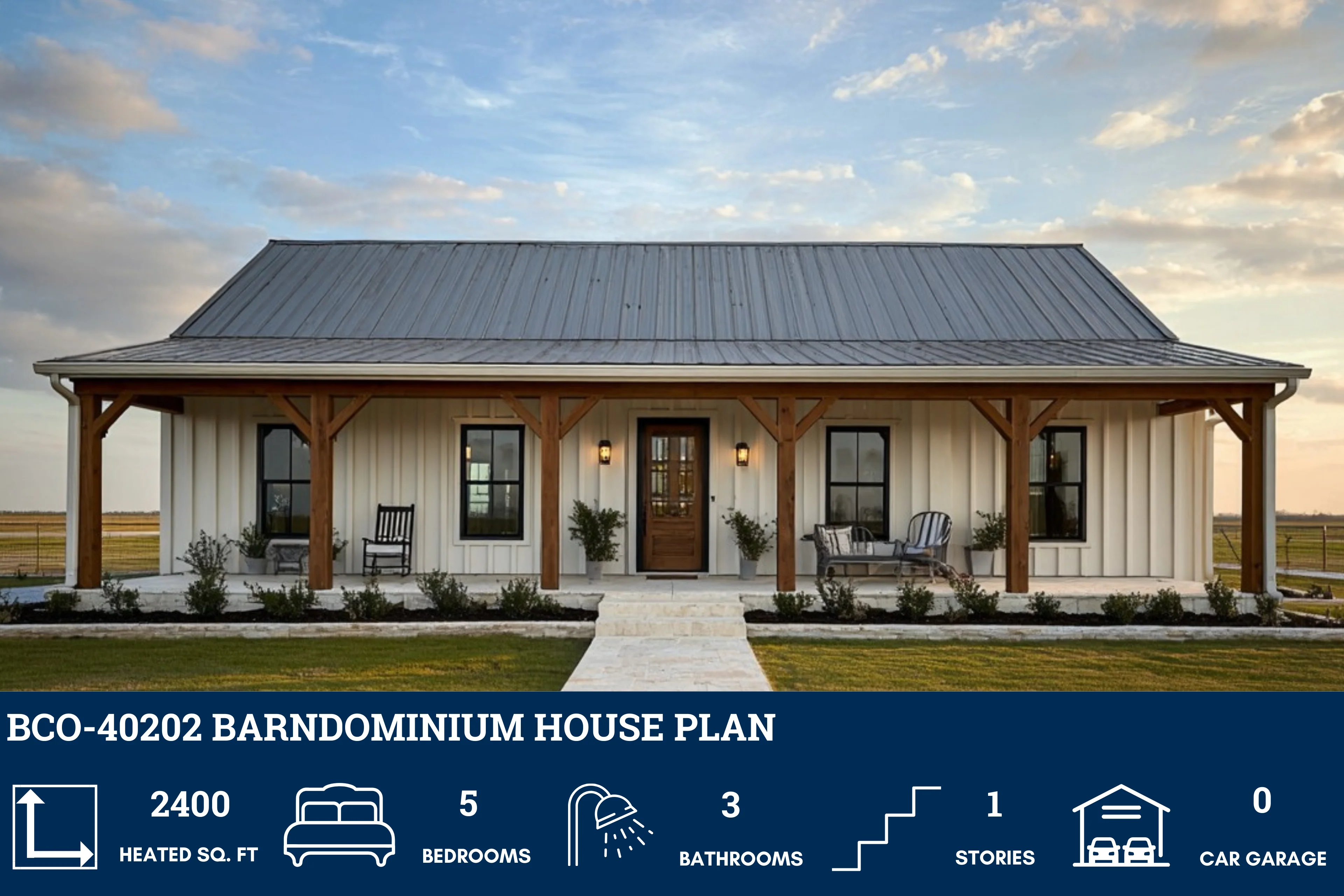 BCO-40202 Barndominium House Plan - Image 2