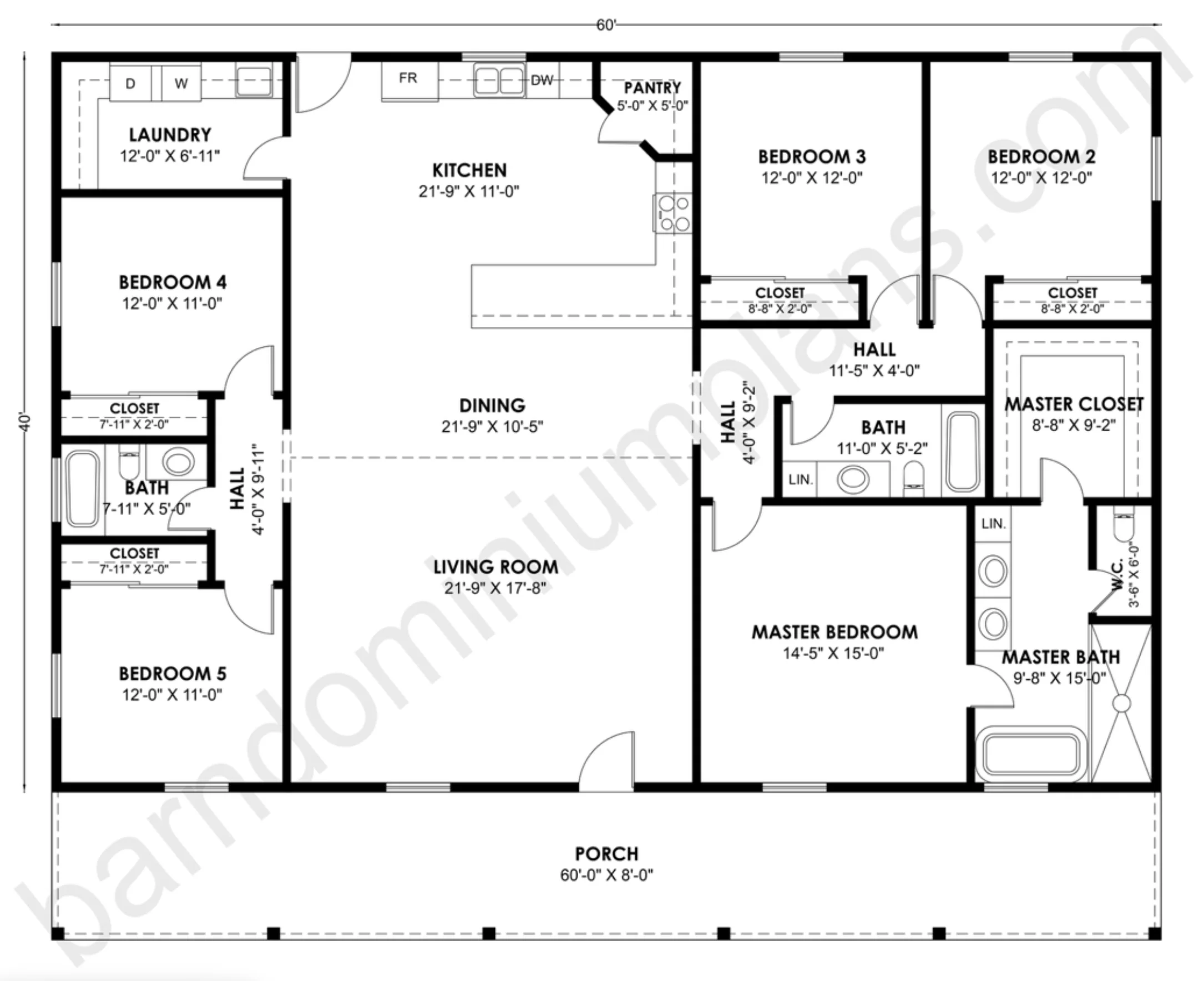 BCO-40202 Barndominium House Plan - Image 3