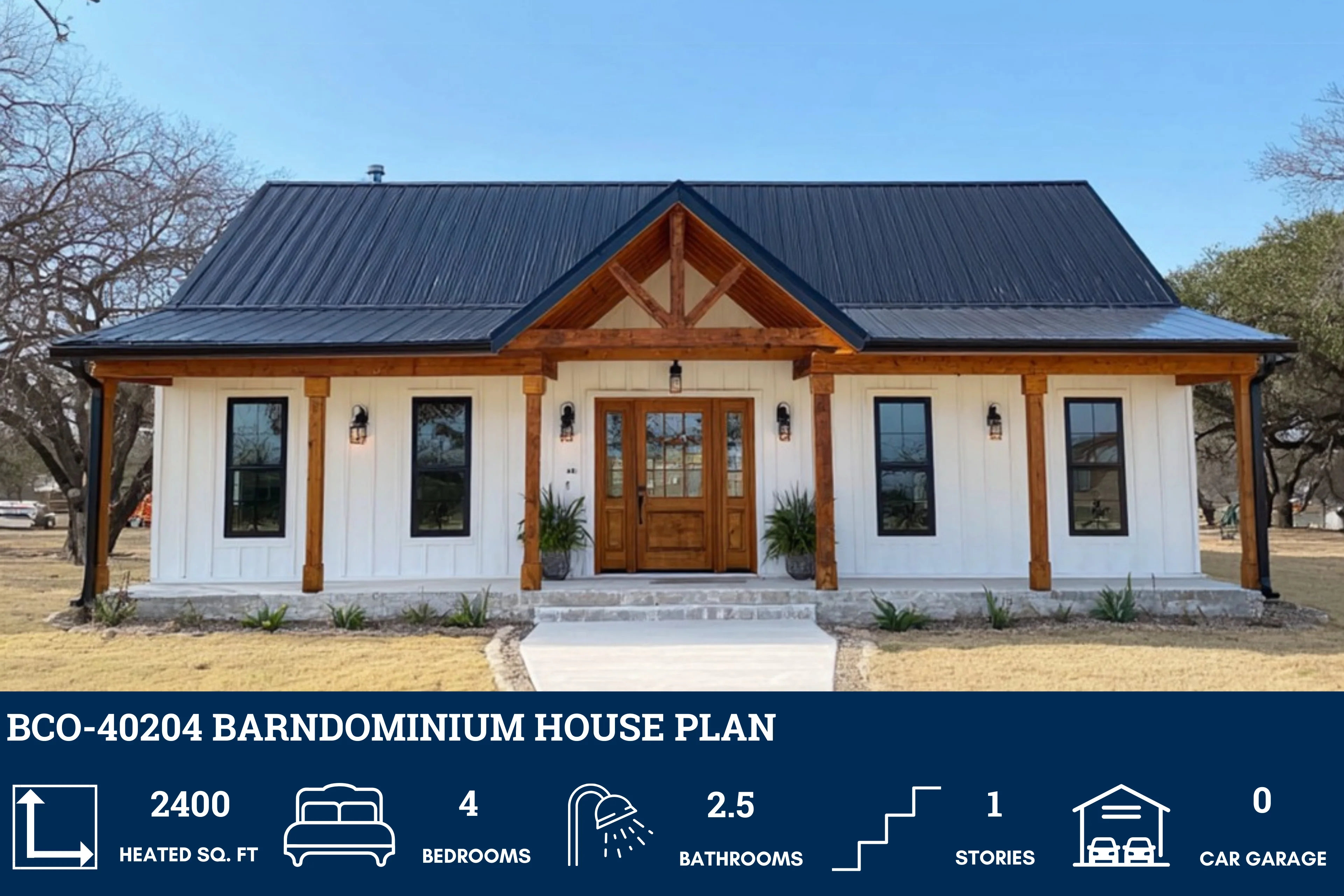 BCO-40204 Samuel Barndominium House Plan - Image 2