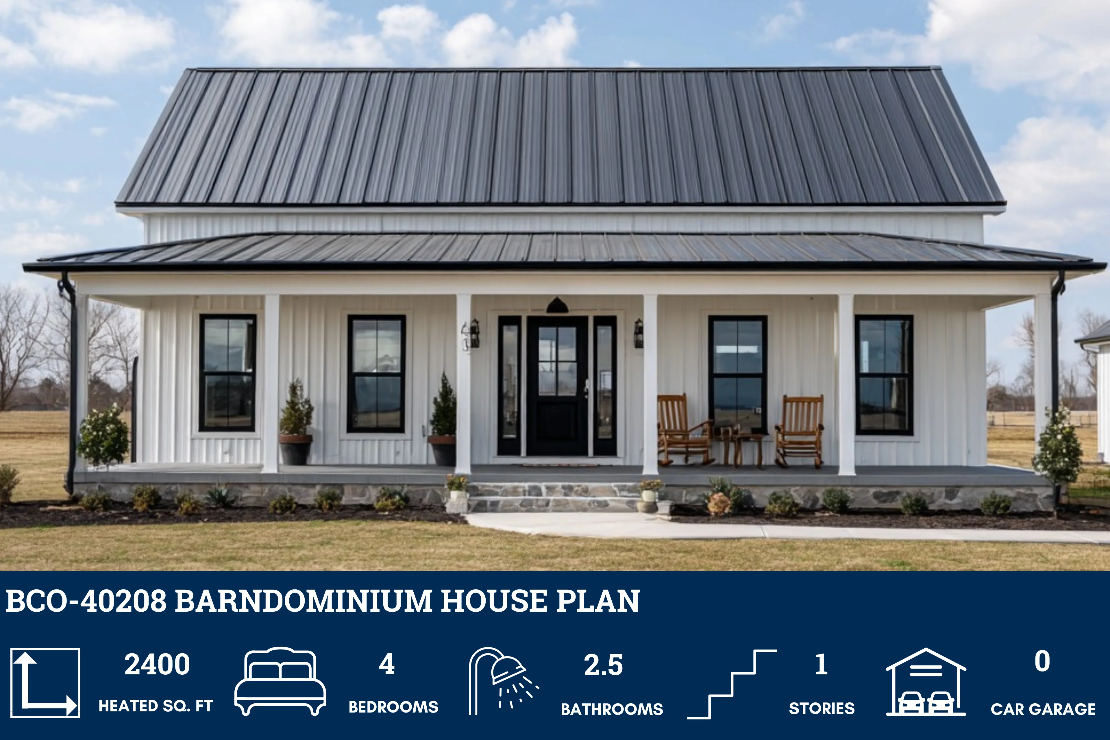 BCO-40208 Barndominium House Plan - Image 2