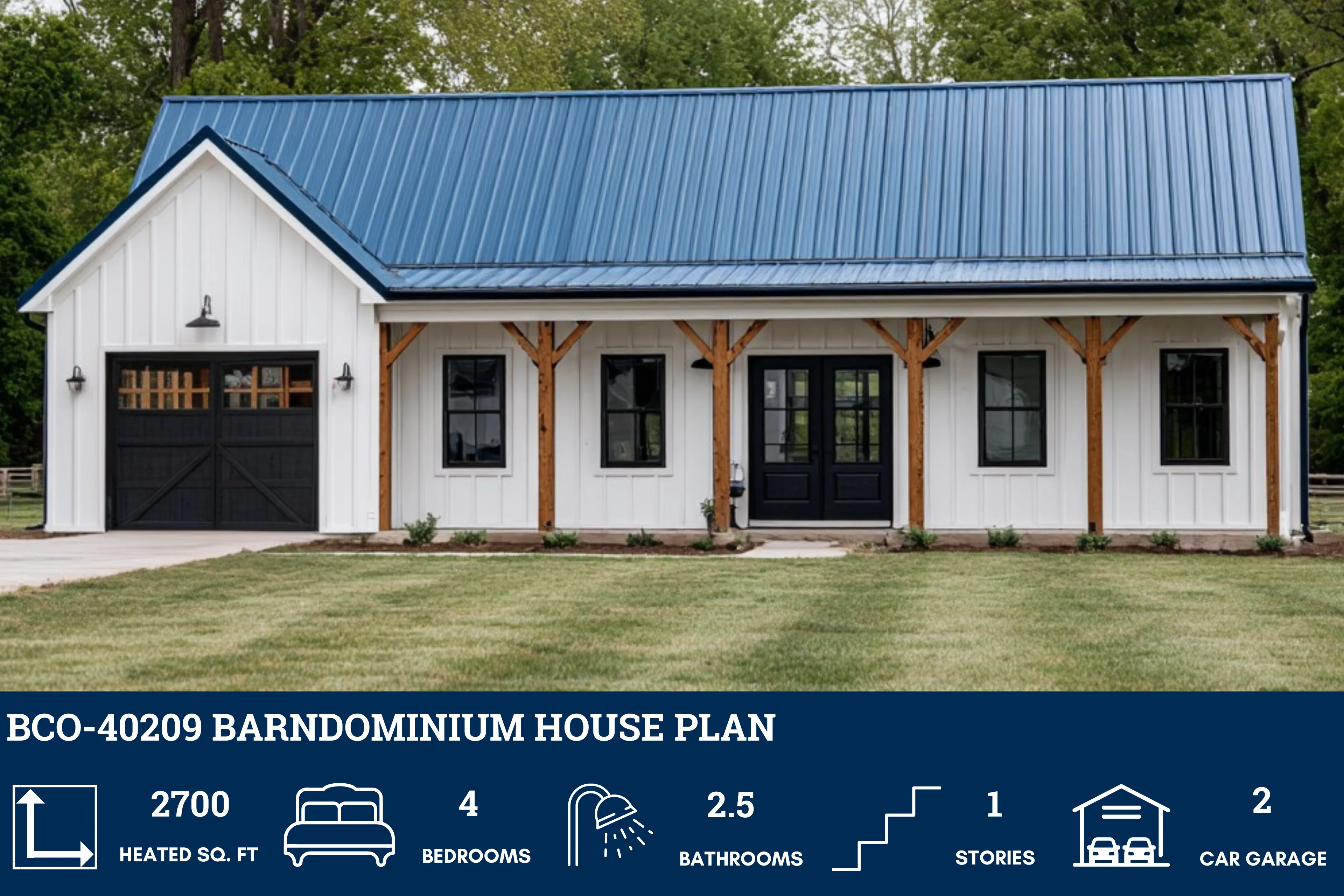 BCO-40209 Barndominium House Plan - Image 2