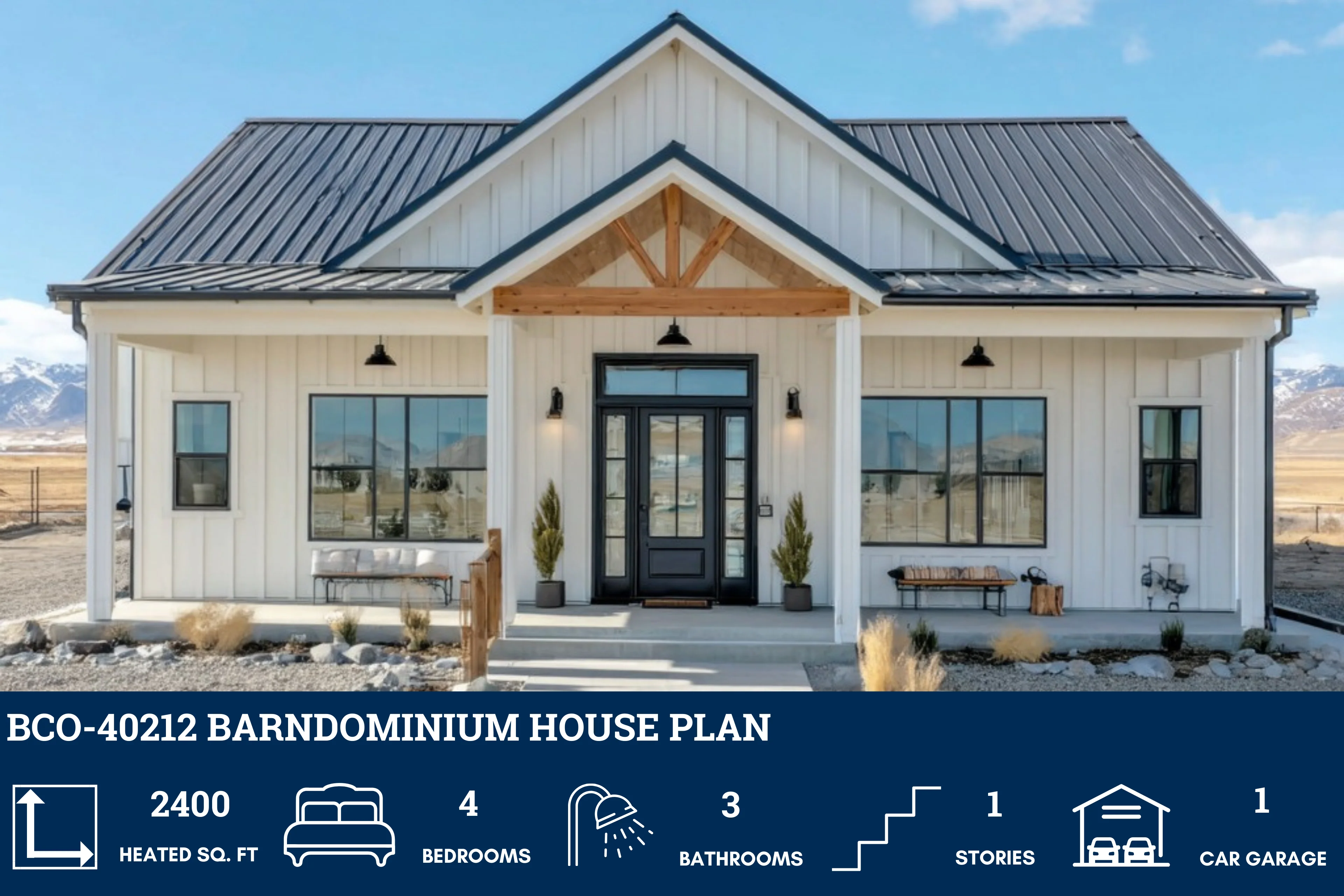 BCO-40212 Barndominium House Plan - Image 2