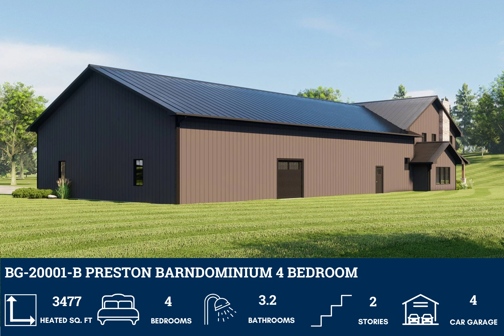 BG-20001-B Preston Barndominium House Plan - Image 6