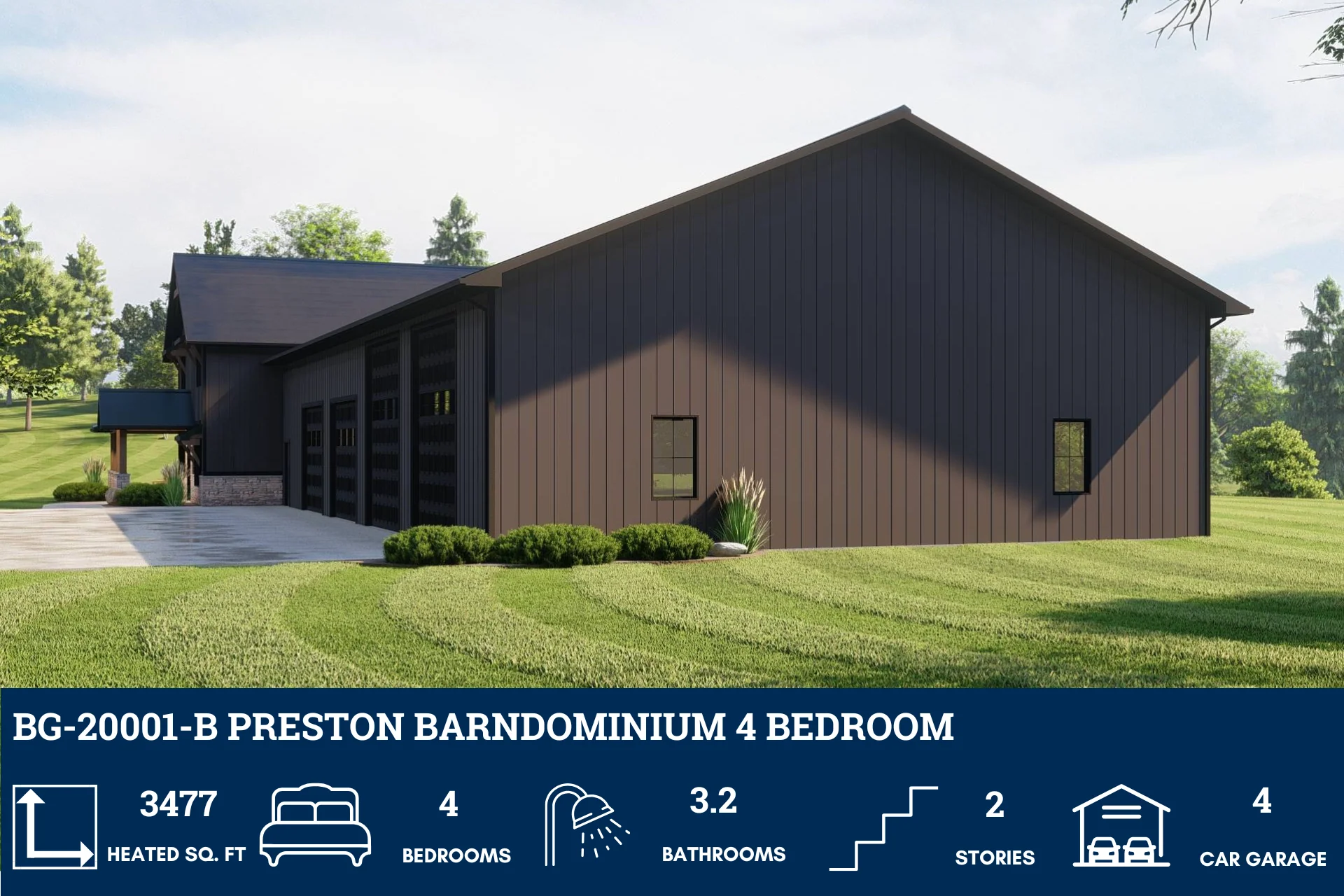 BG-20001-B Preston Barndominium House Plan - Image 7