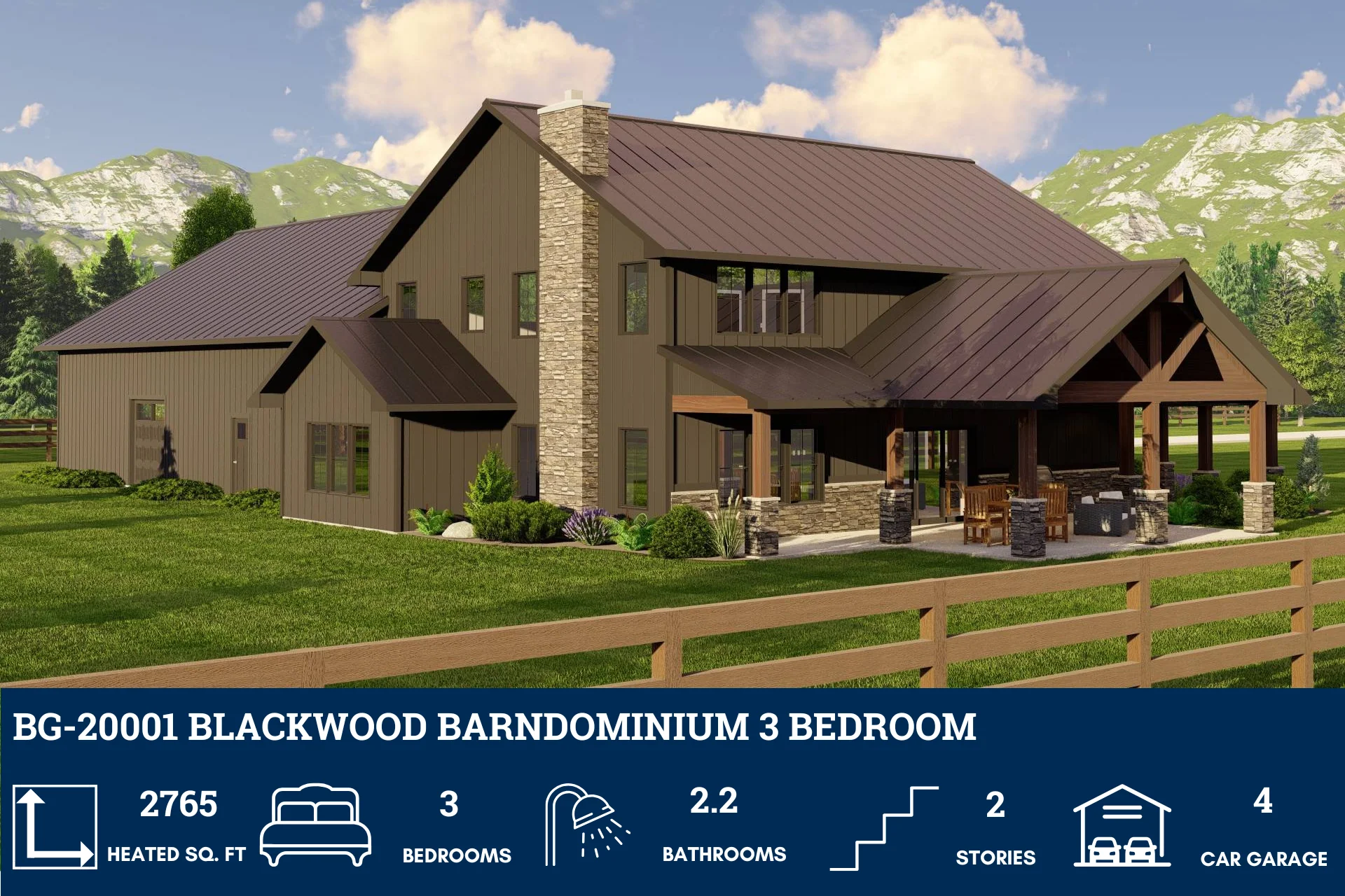 BG-20001 Blackwood Barndominium House Plan - Image 3