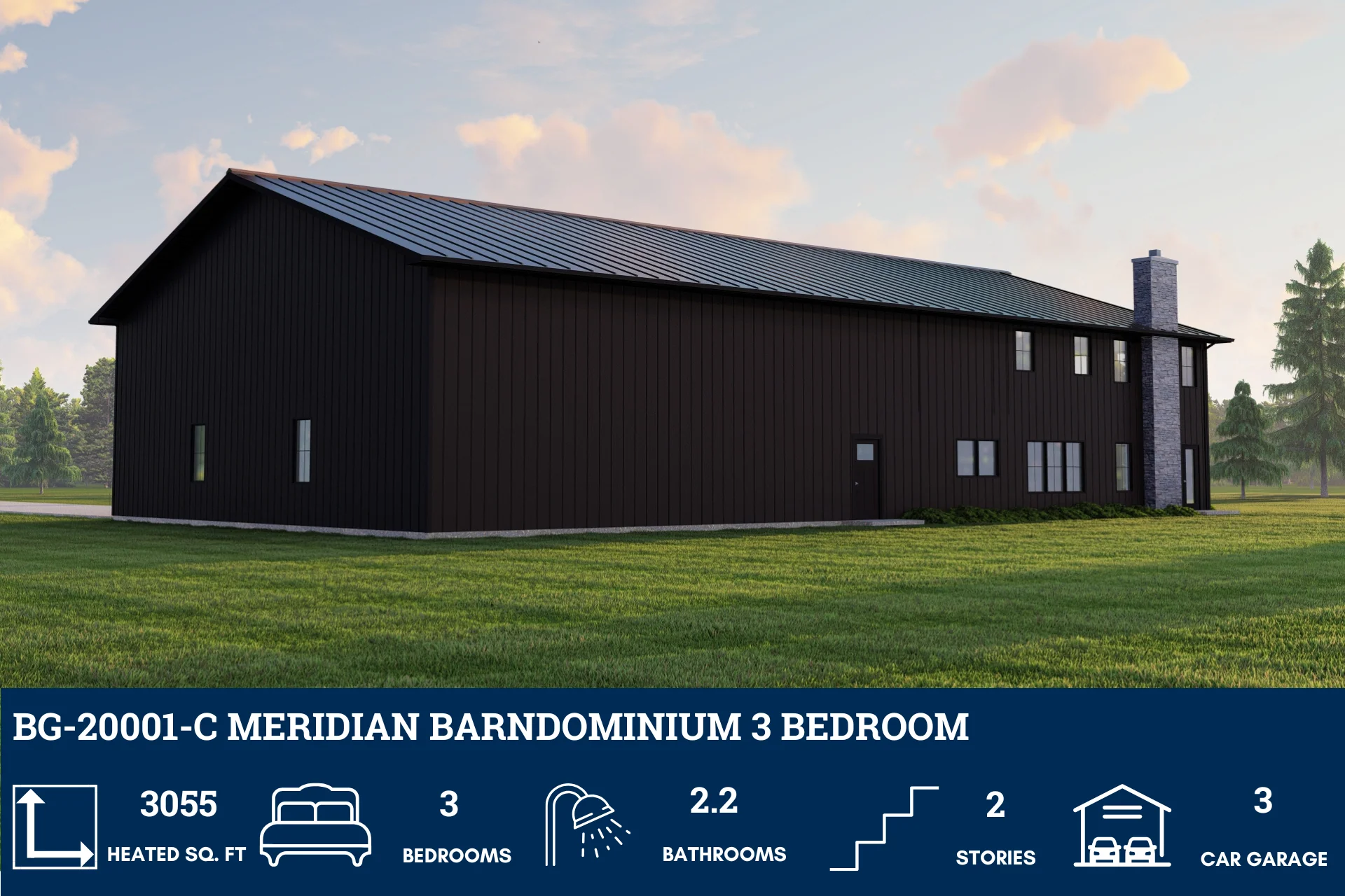 BG-20001-C Meridian Barndominium House Plan - Image 4