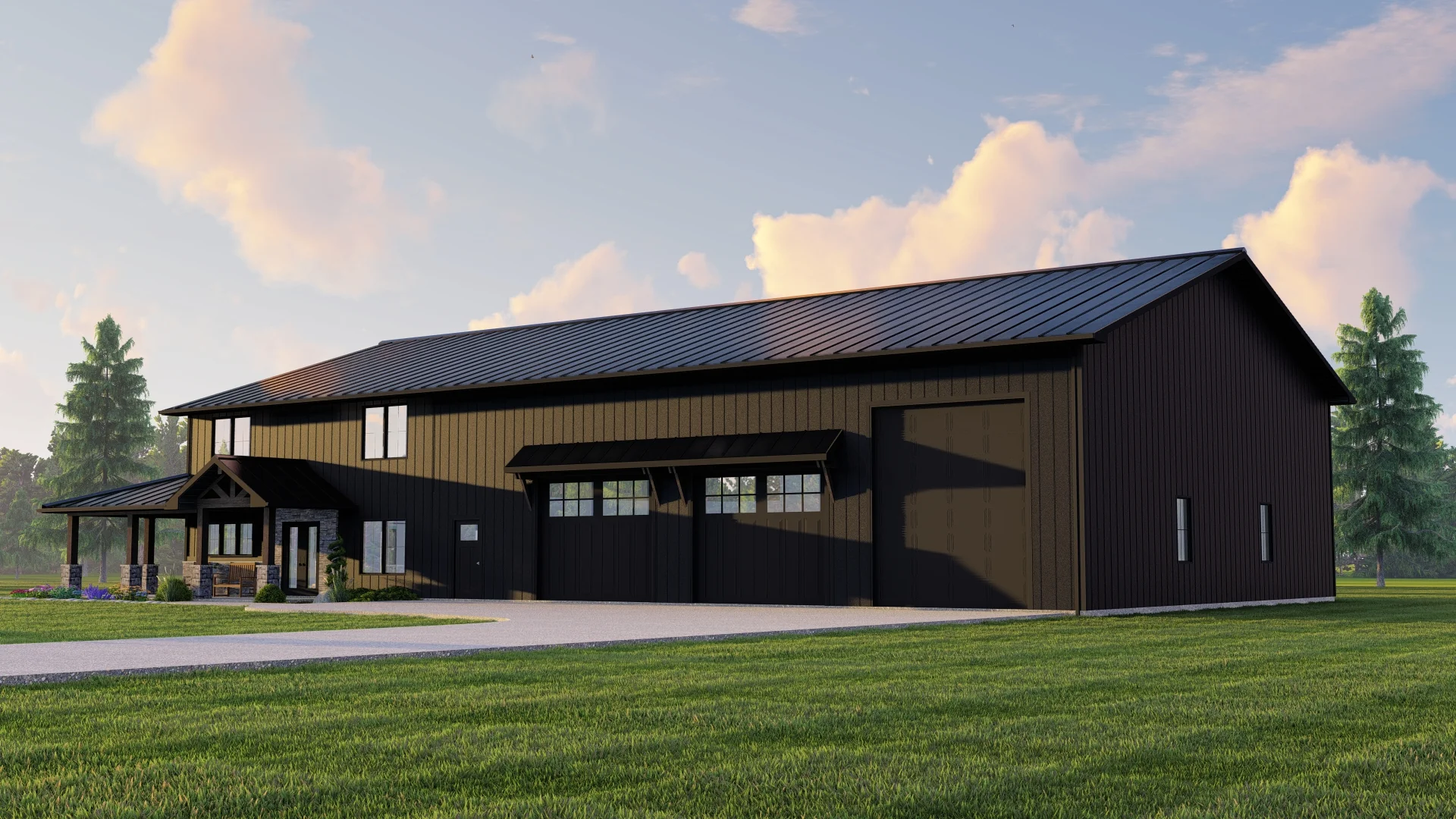 BG-20001-C Meridian Barndominium House Plan - Image 6