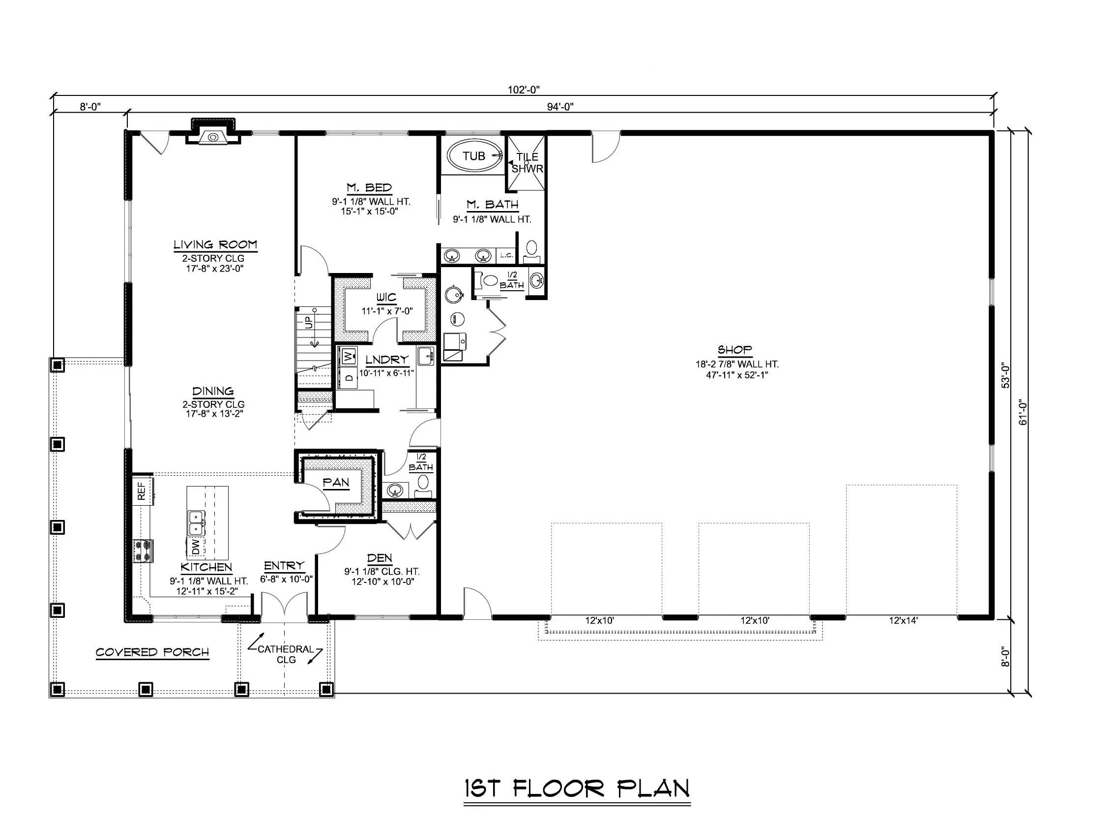 BG-20001-C Meridian Barndominium House Plan - Image 9