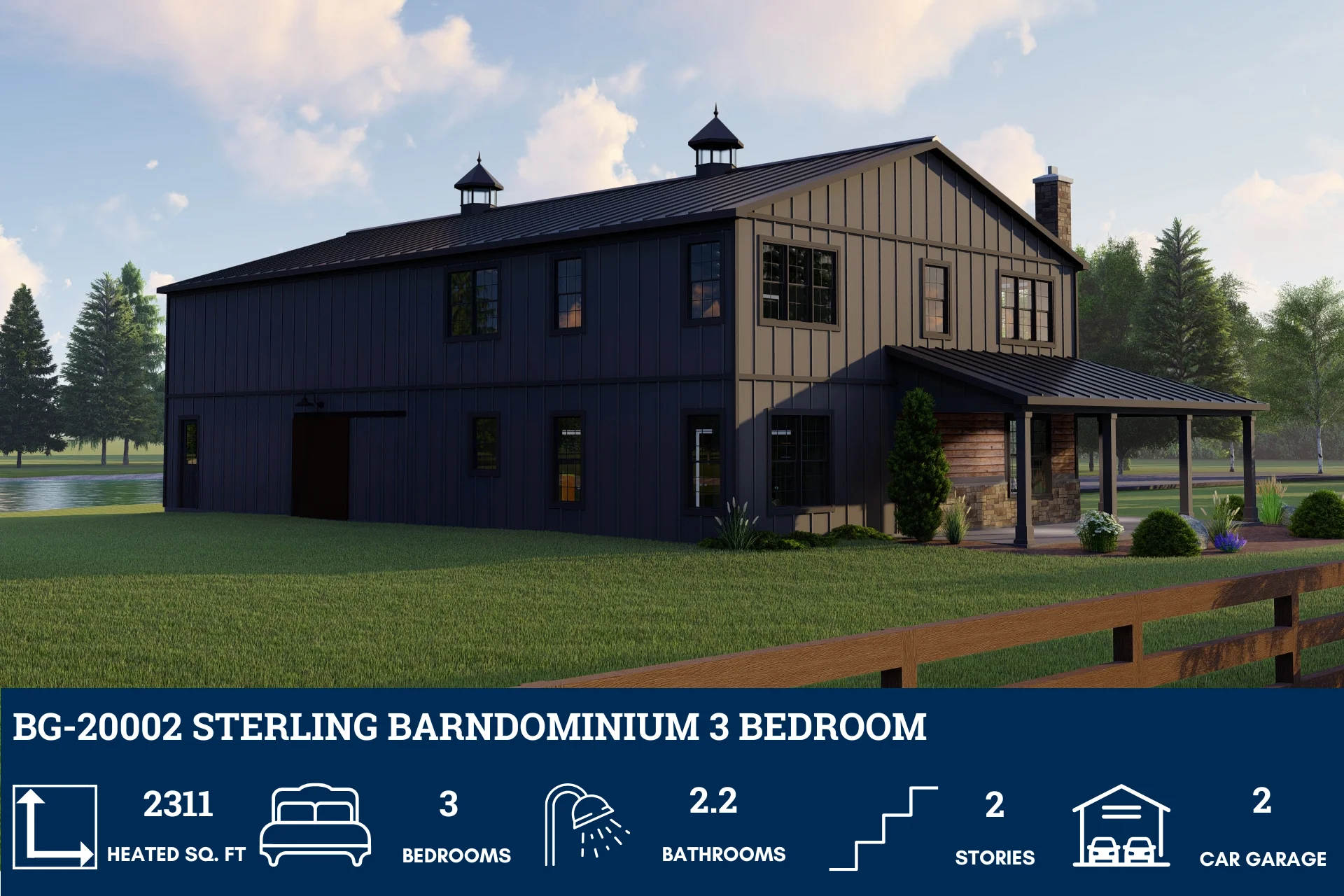 BG-20002 Sterling Barndominium House Plan - Image 3