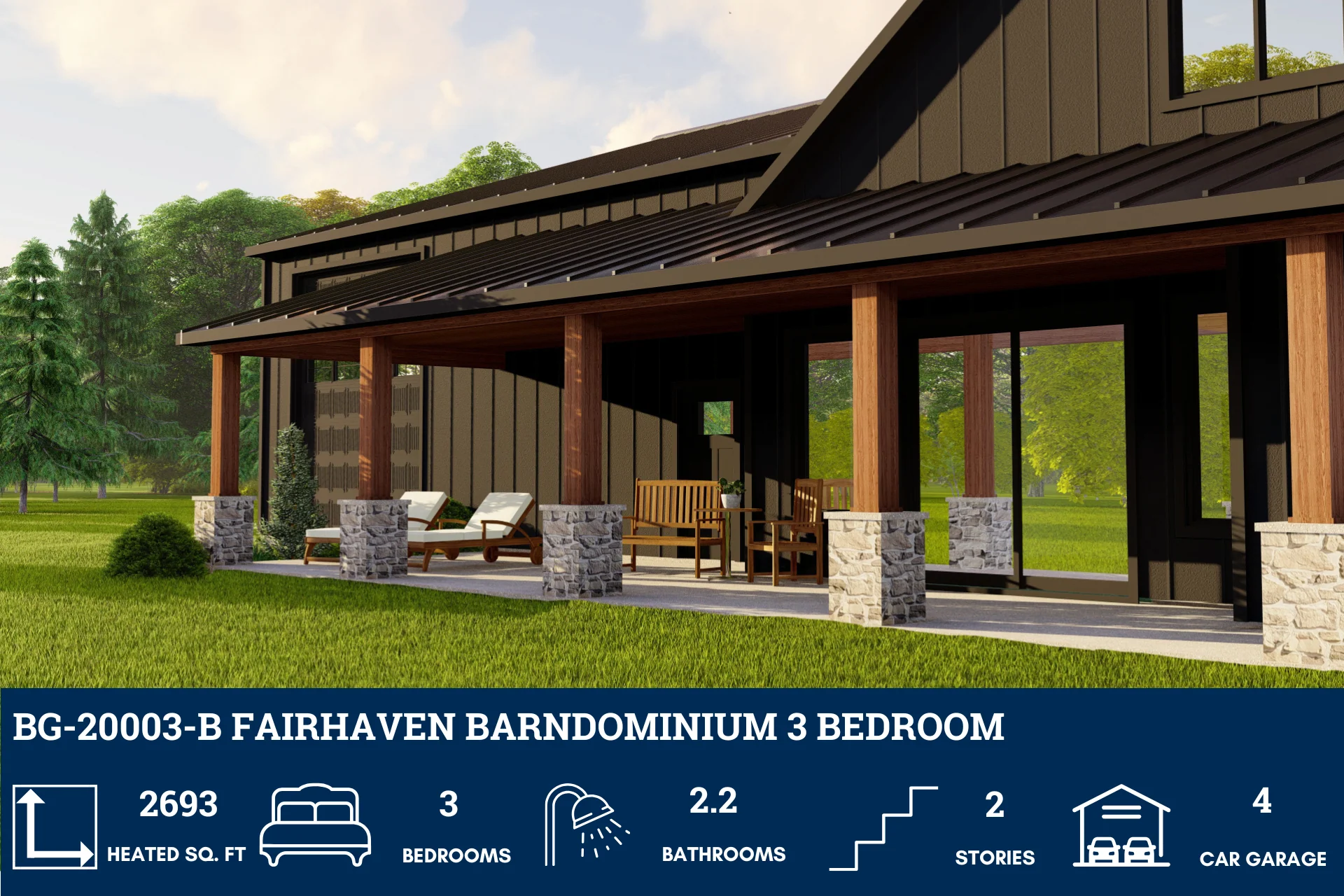 BG-20003-B Fairhaven Barndominium House Plan - Image 4