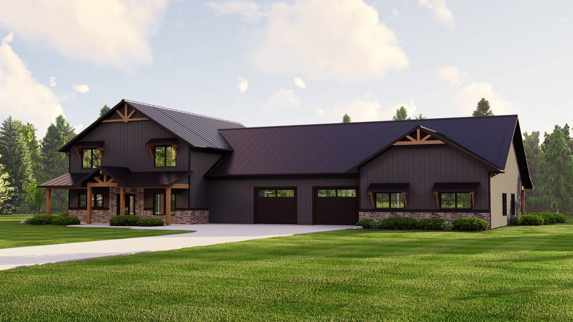 BG-20004 Nobleman Barndominium House Plan - Image 5