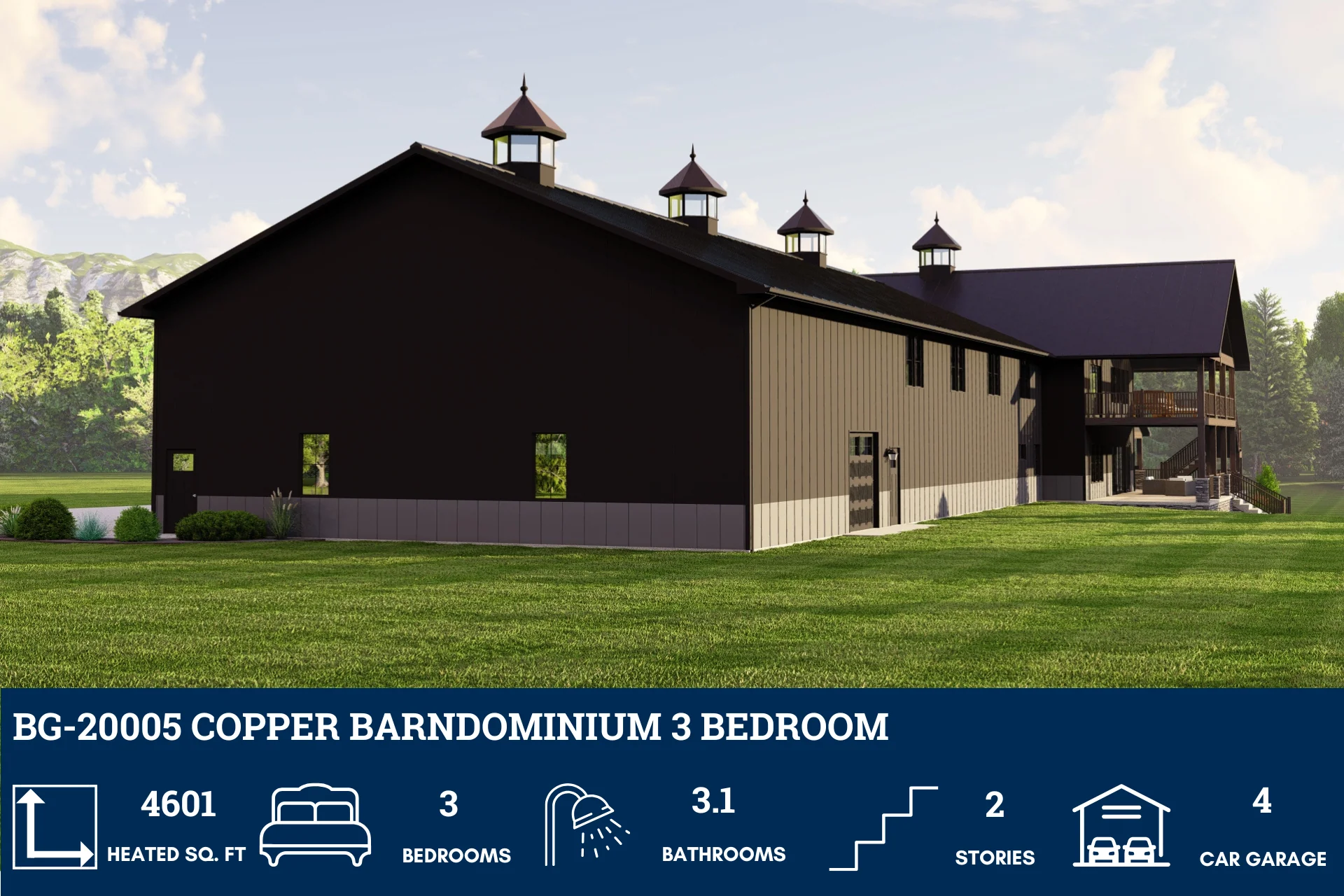BG-20005 Copper Barndominium House Plan - Image 5