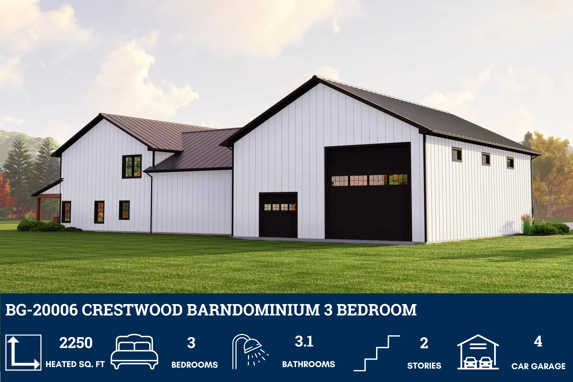 BG-20006 Crestwood Barndominium House Plan - Image 4