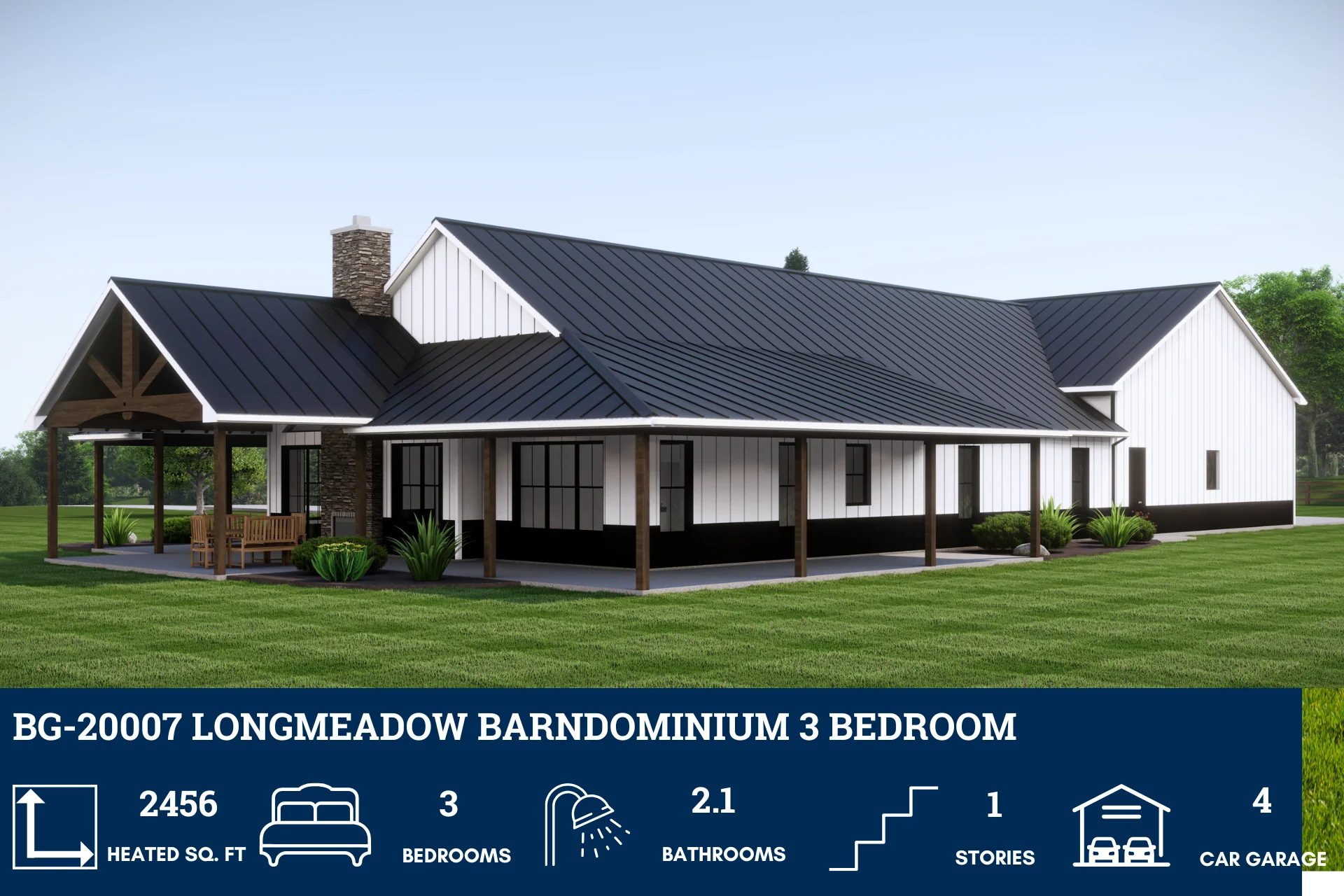 BG-20007 Longmeadow Barndominium House Plan - Image 5