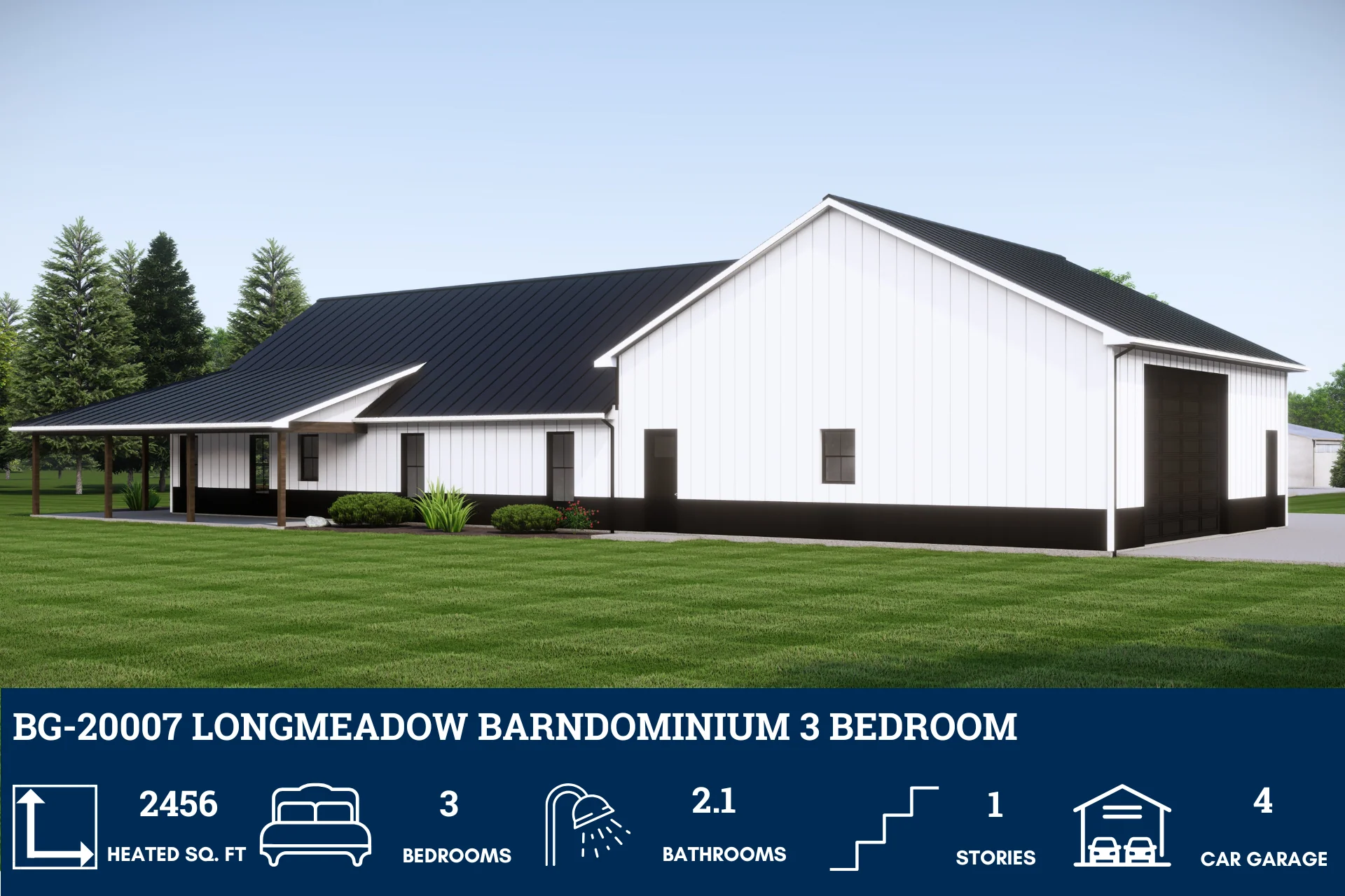 BG-20007 Longmeadow Barndominium House Plan - Image 6