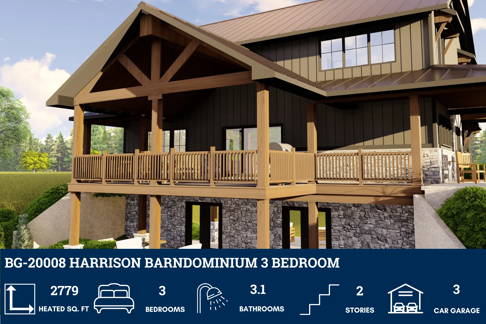 BG-20008 Harrison Barndominium House Plan - Image 5