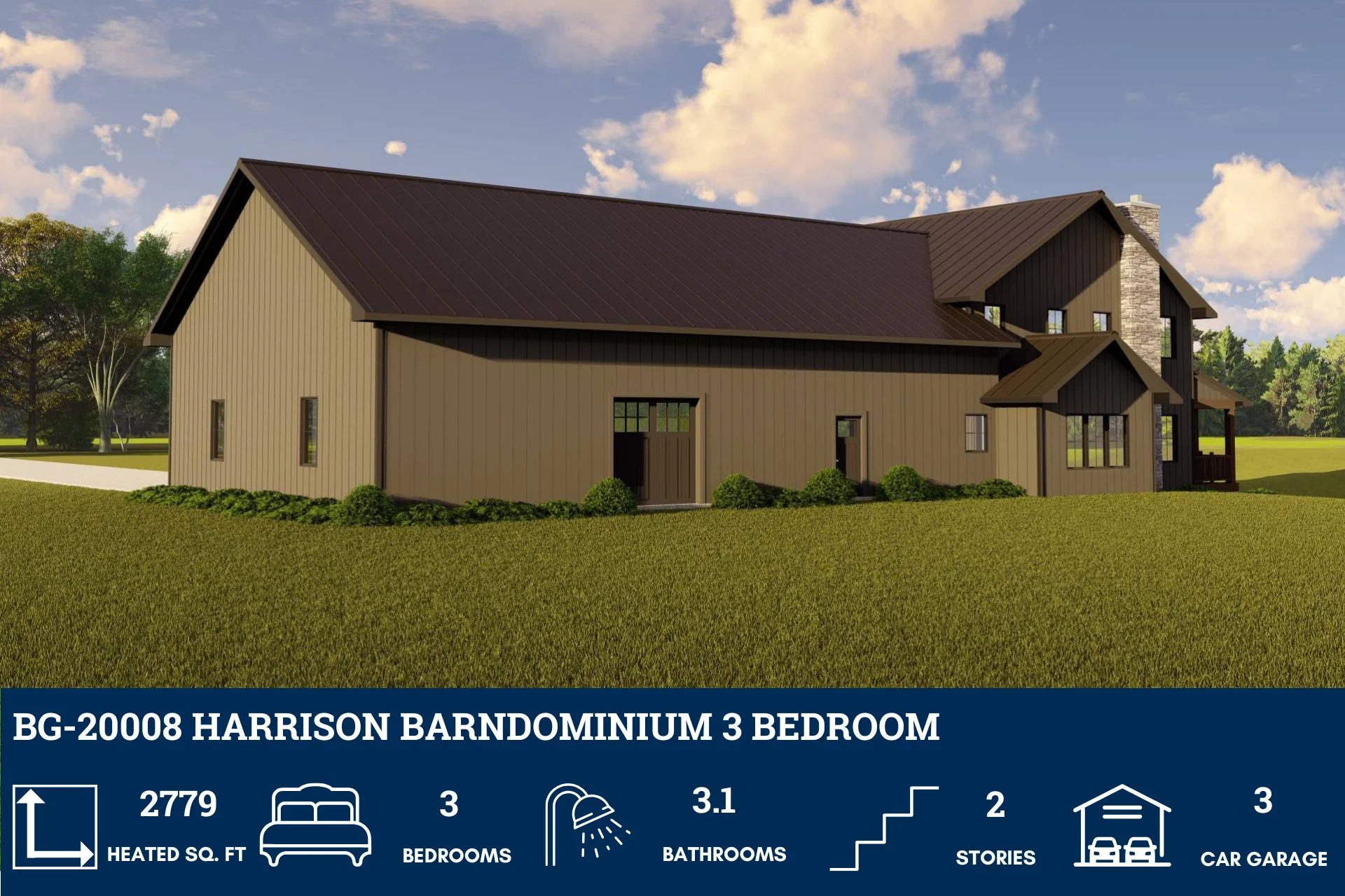 BG-20008 Harrison Barndominium House Plan - Image 6