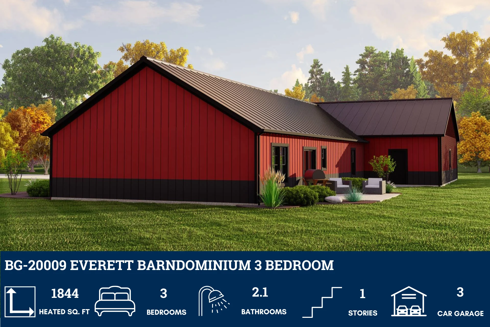 BG-20009 Everett Barndominium House Plan - Image 4