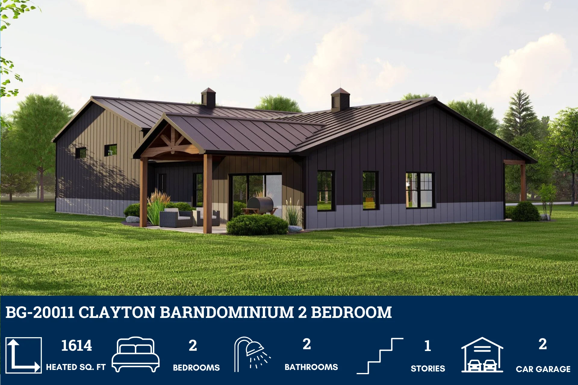BG-20011 Clayton Barndominium House Plan - Image 3