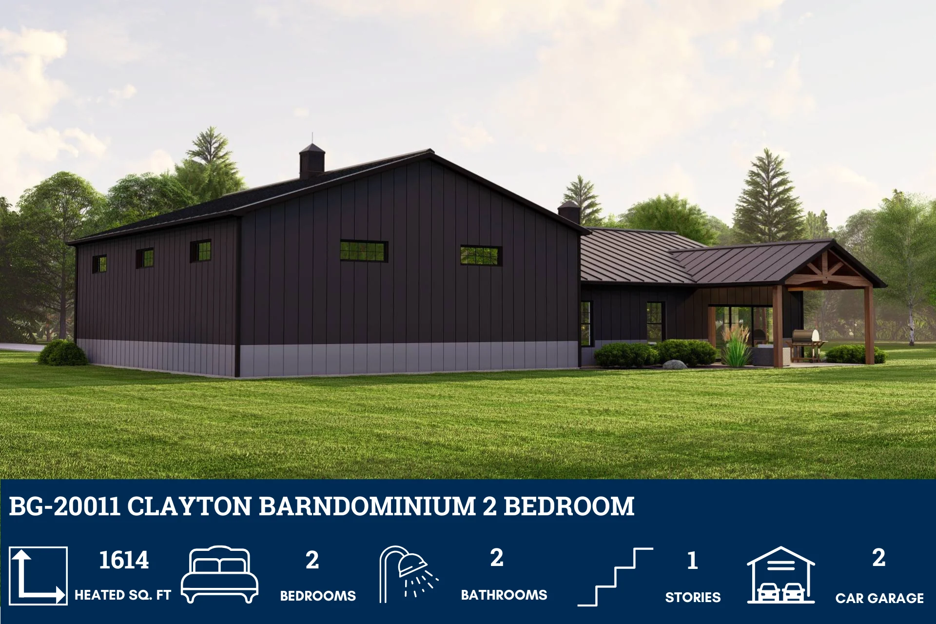 BG-20011 Clayton Barndominium House Plan - Image 4