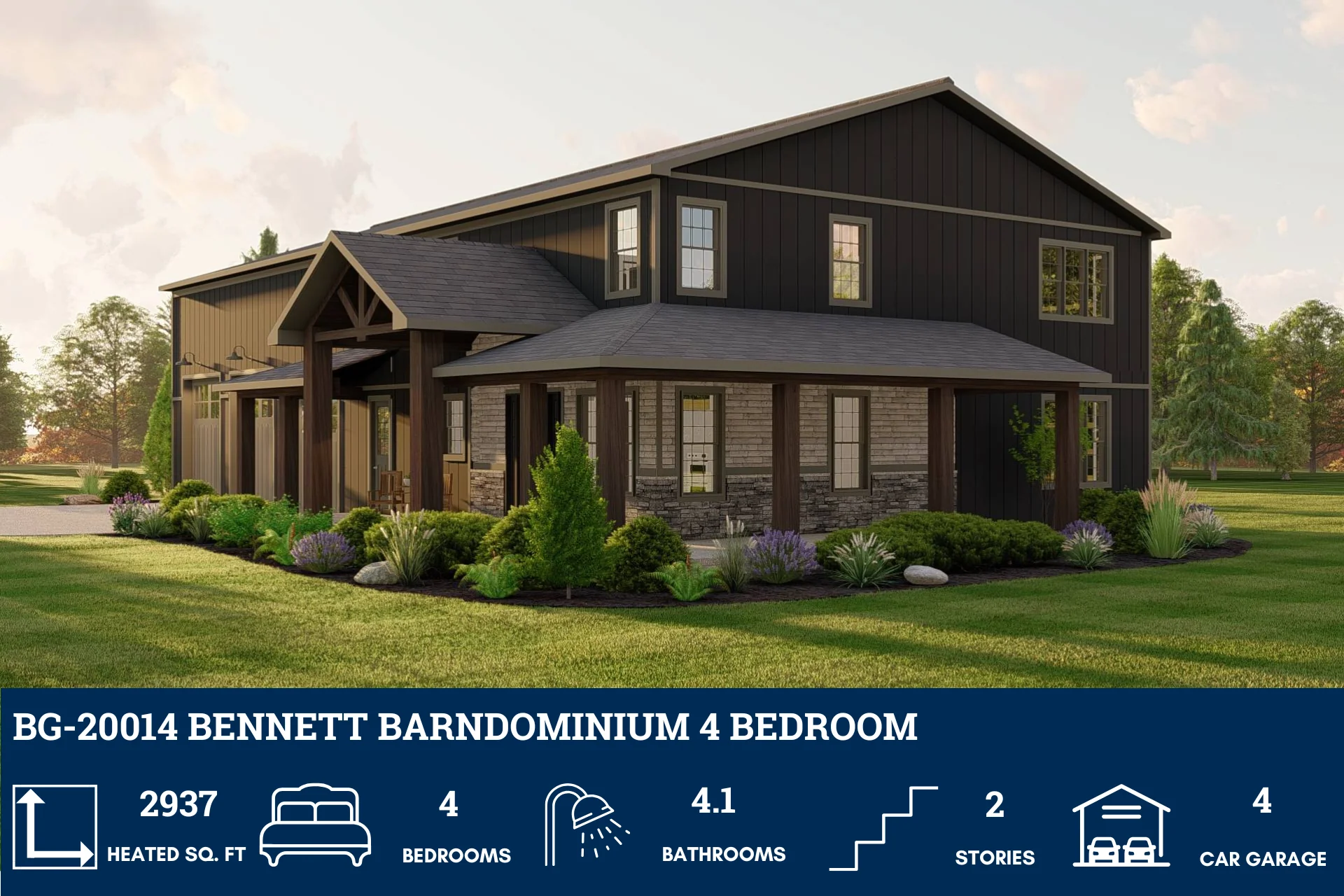 BG-20014 Bennett Barndominium House Plan - Image 4