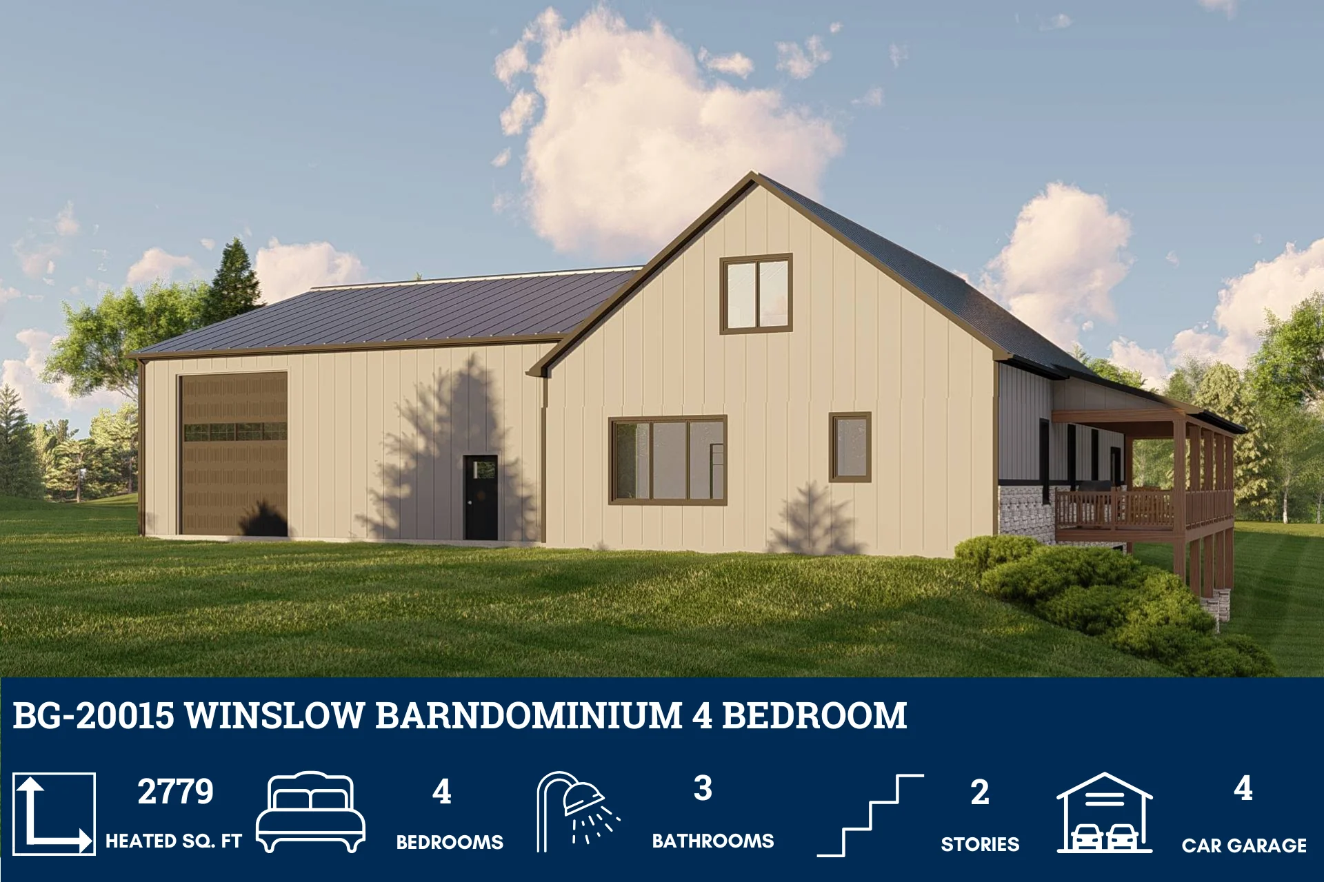 BG-20015 Winslow Barndominium House Plan - Image 4