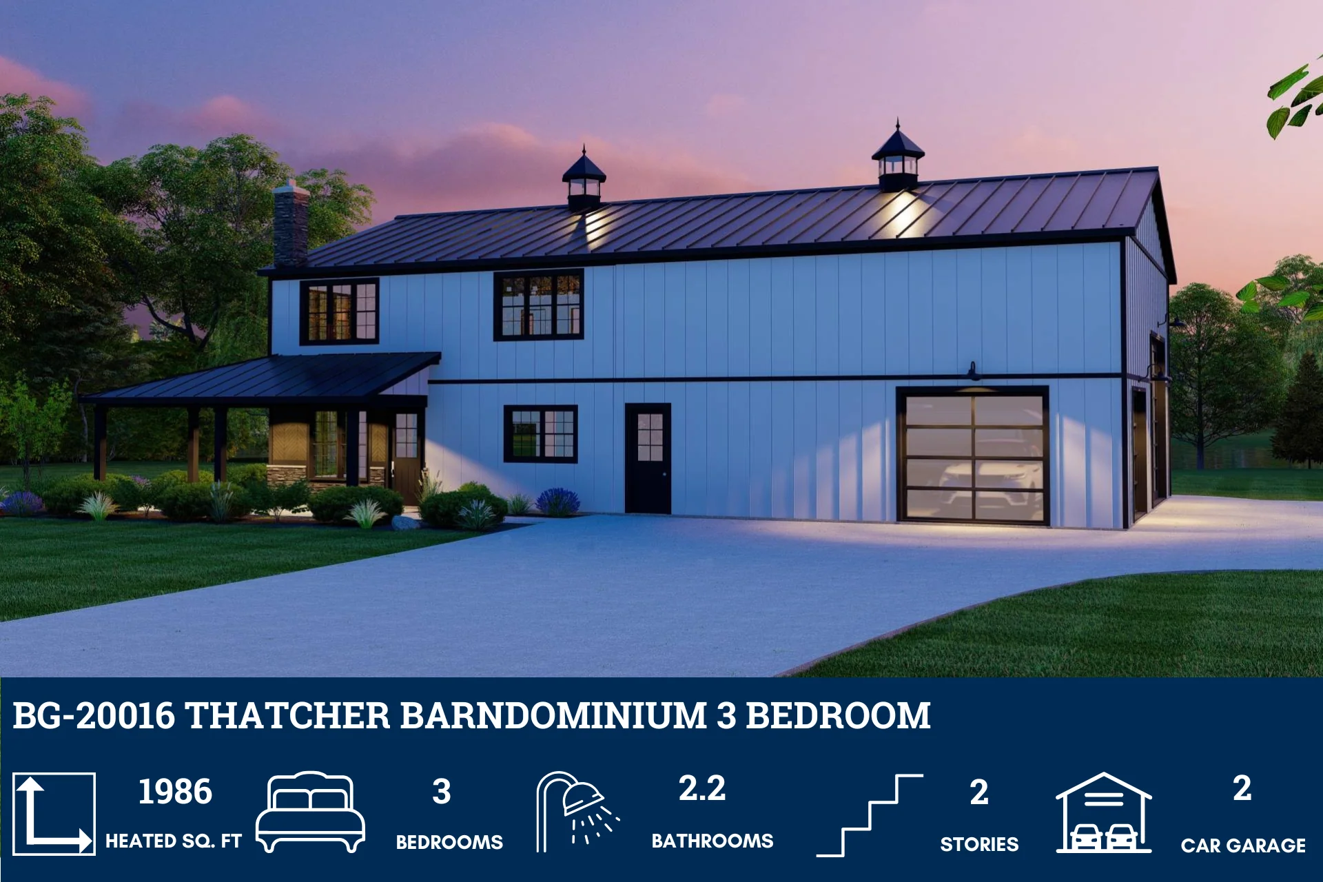 BG-20016 Thatcher Barndominium House Plan - Image 2