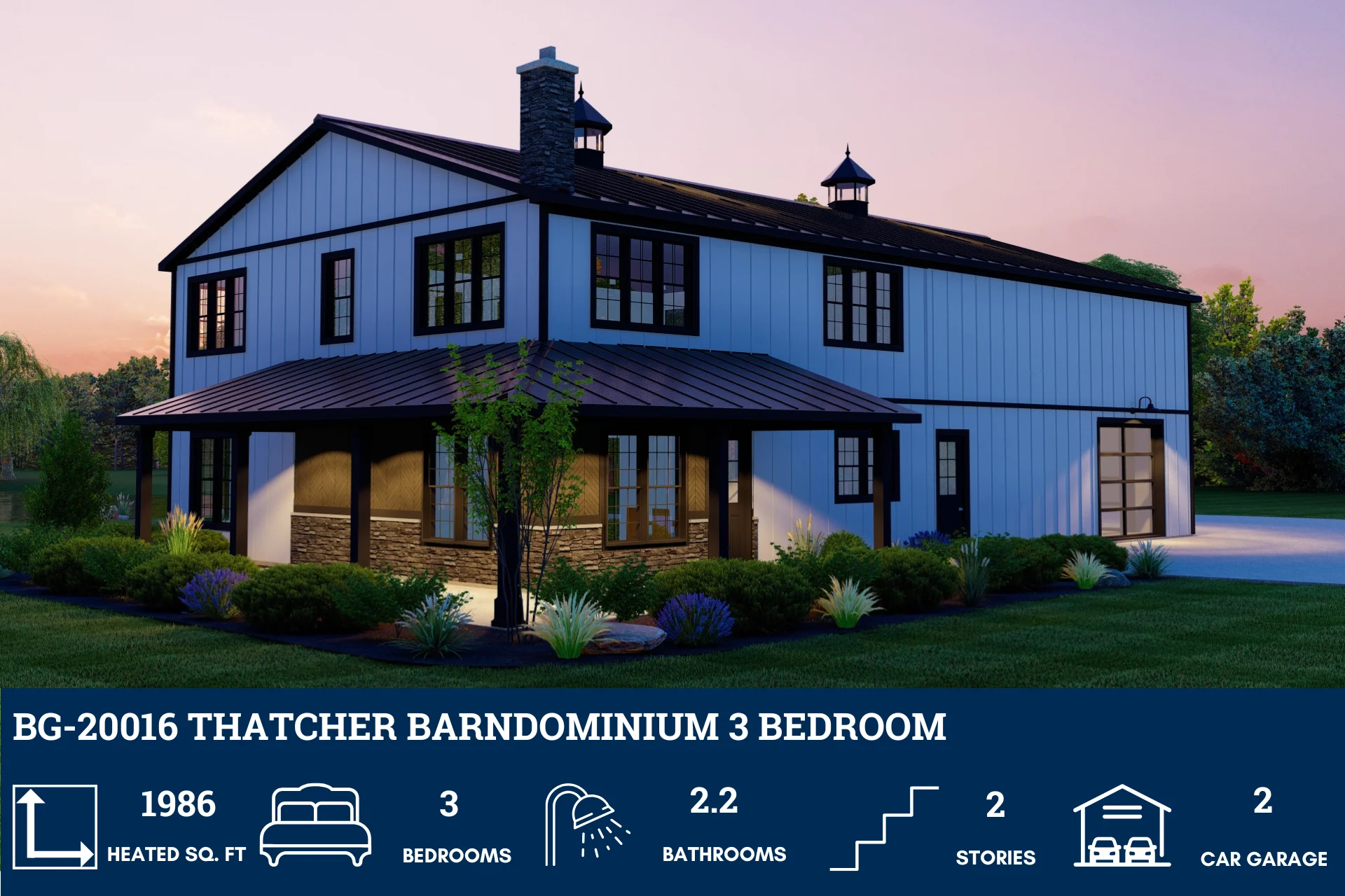 BG-20016 Thatcher Barndominium House Plan - Image 4